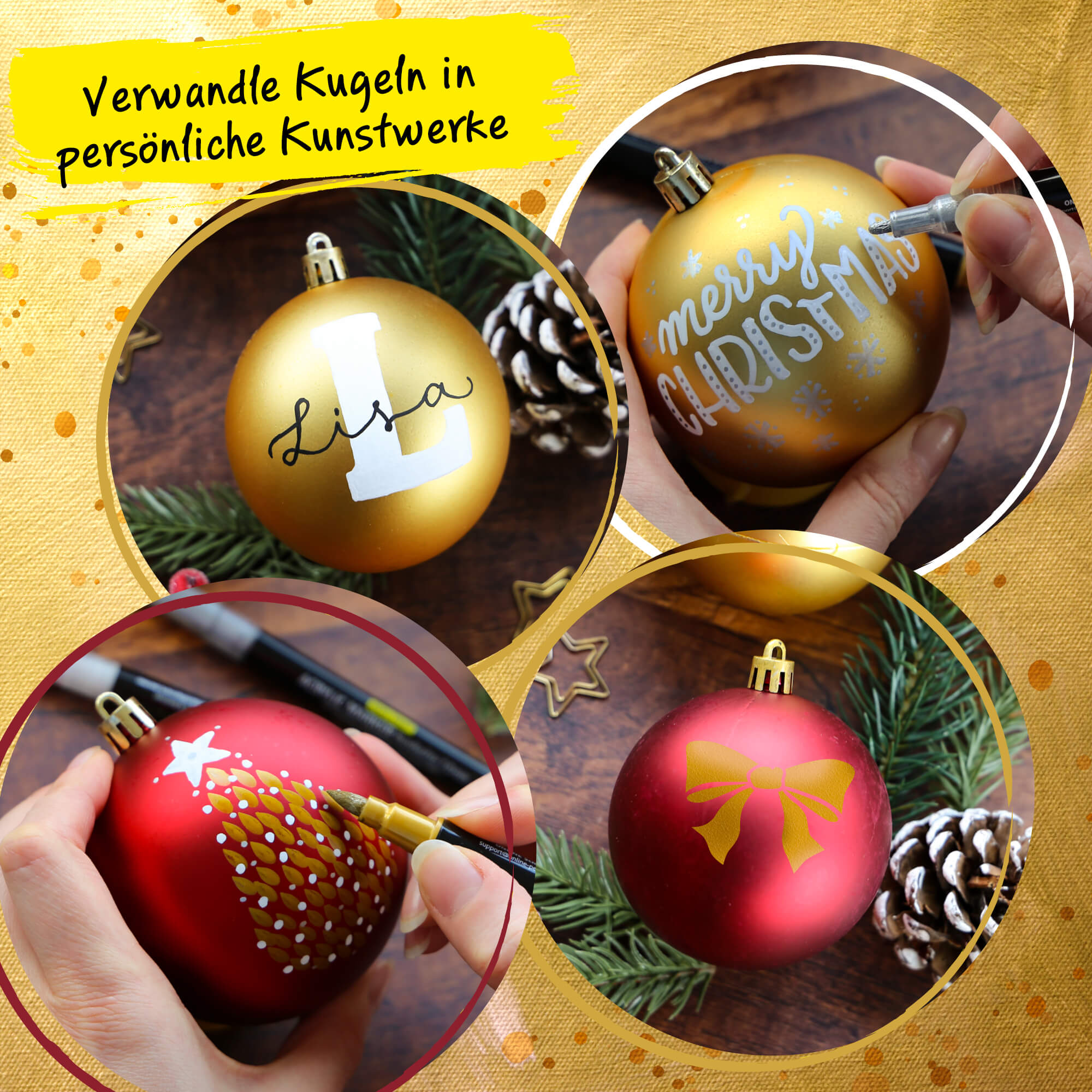 Set Christbaumkugeln DIY
