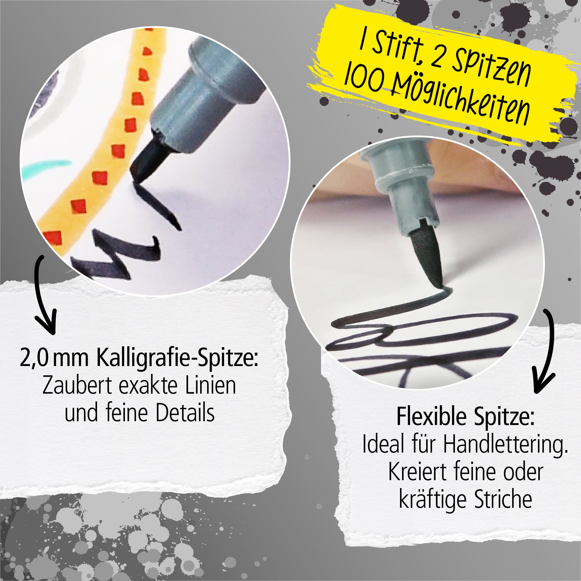 Calli.Brush Pens 5er Set Grey