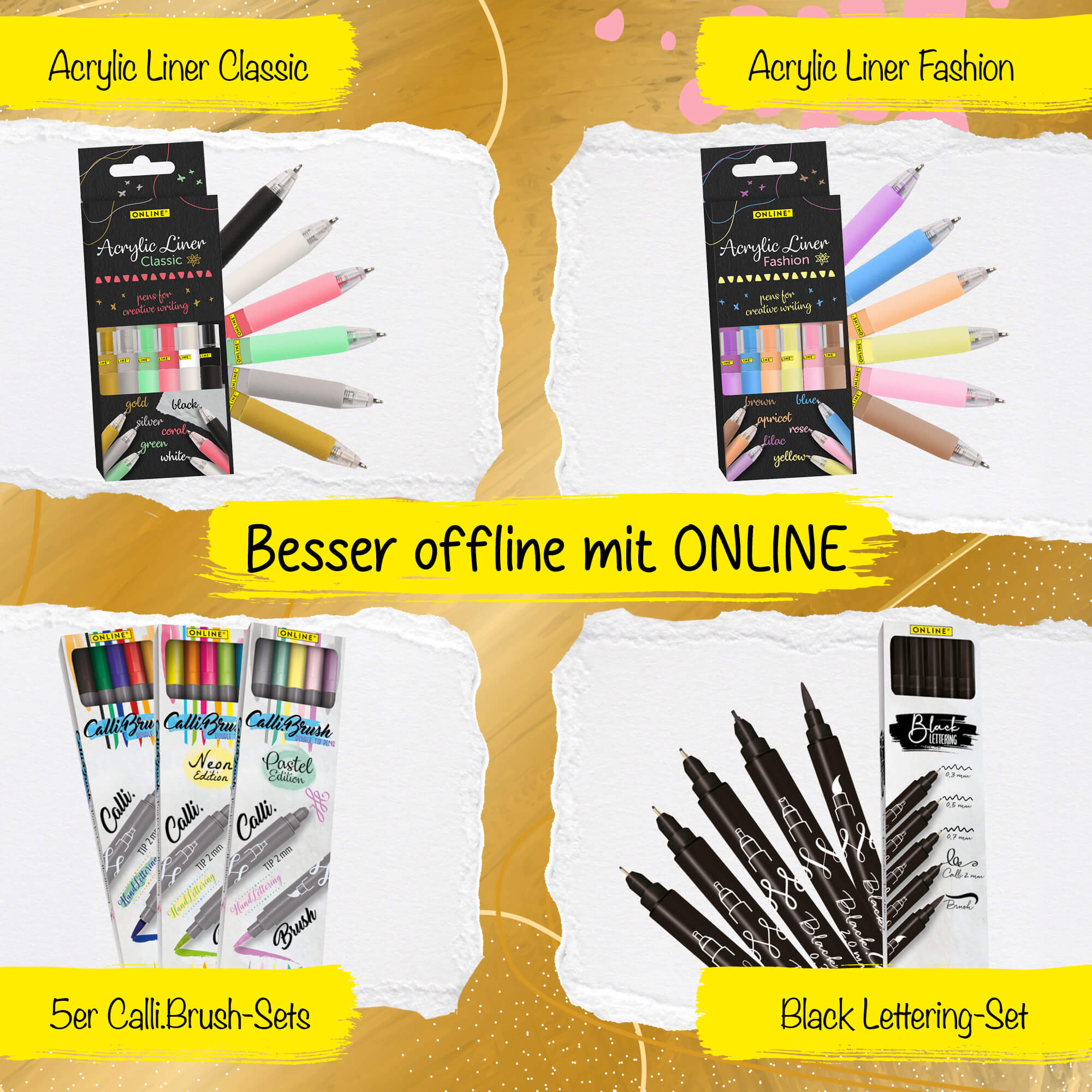 Acrylic Liner Gold