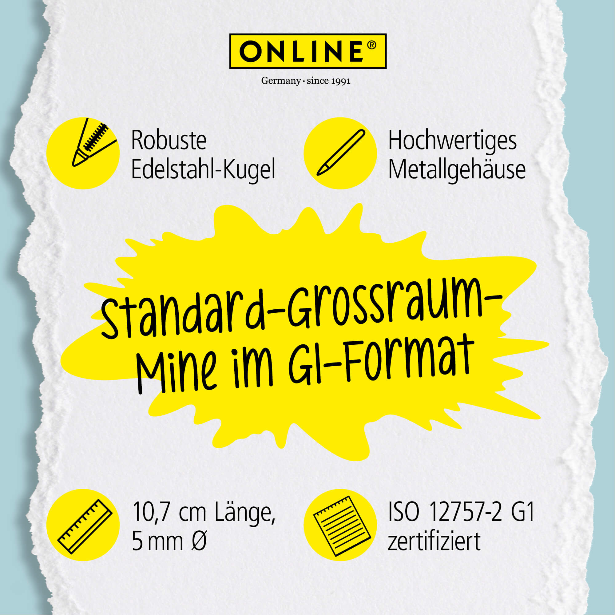 Kugelschreibermine Großraummine G1 M, Schwarz