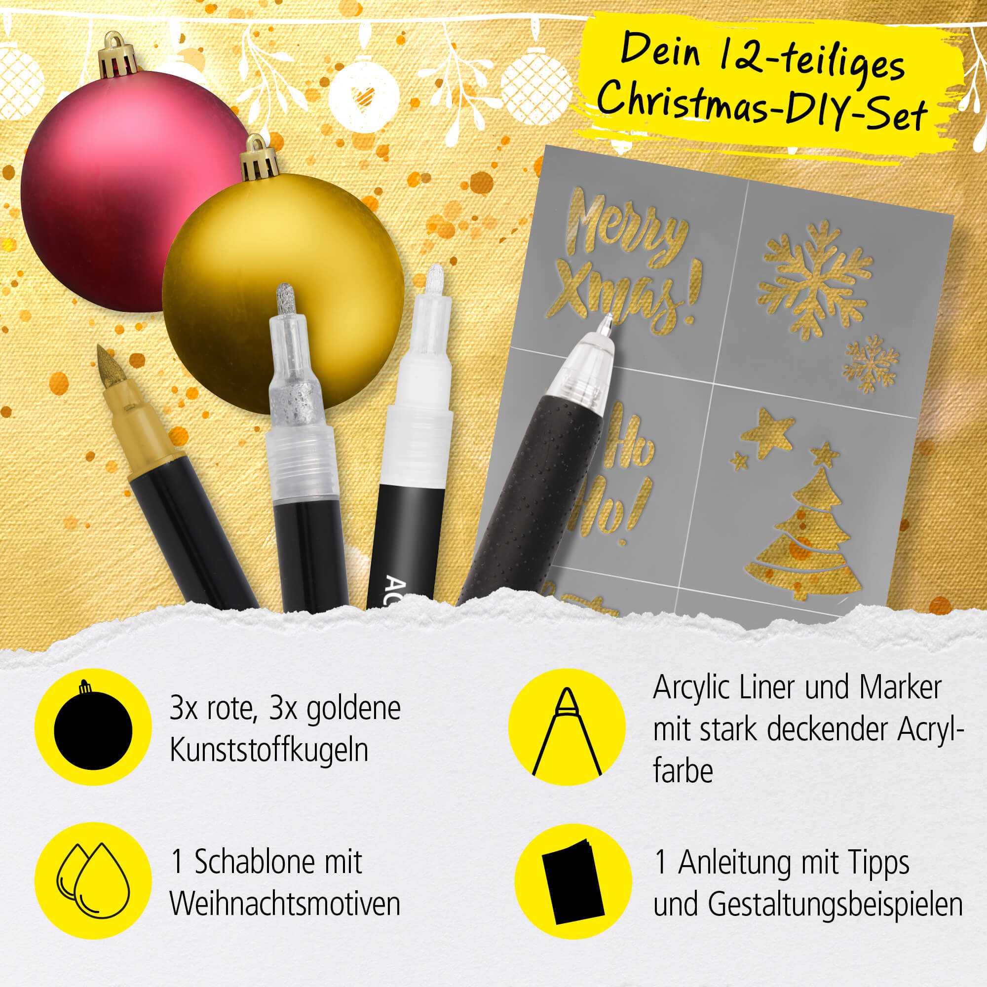 Set Christbaumkugeln DIY