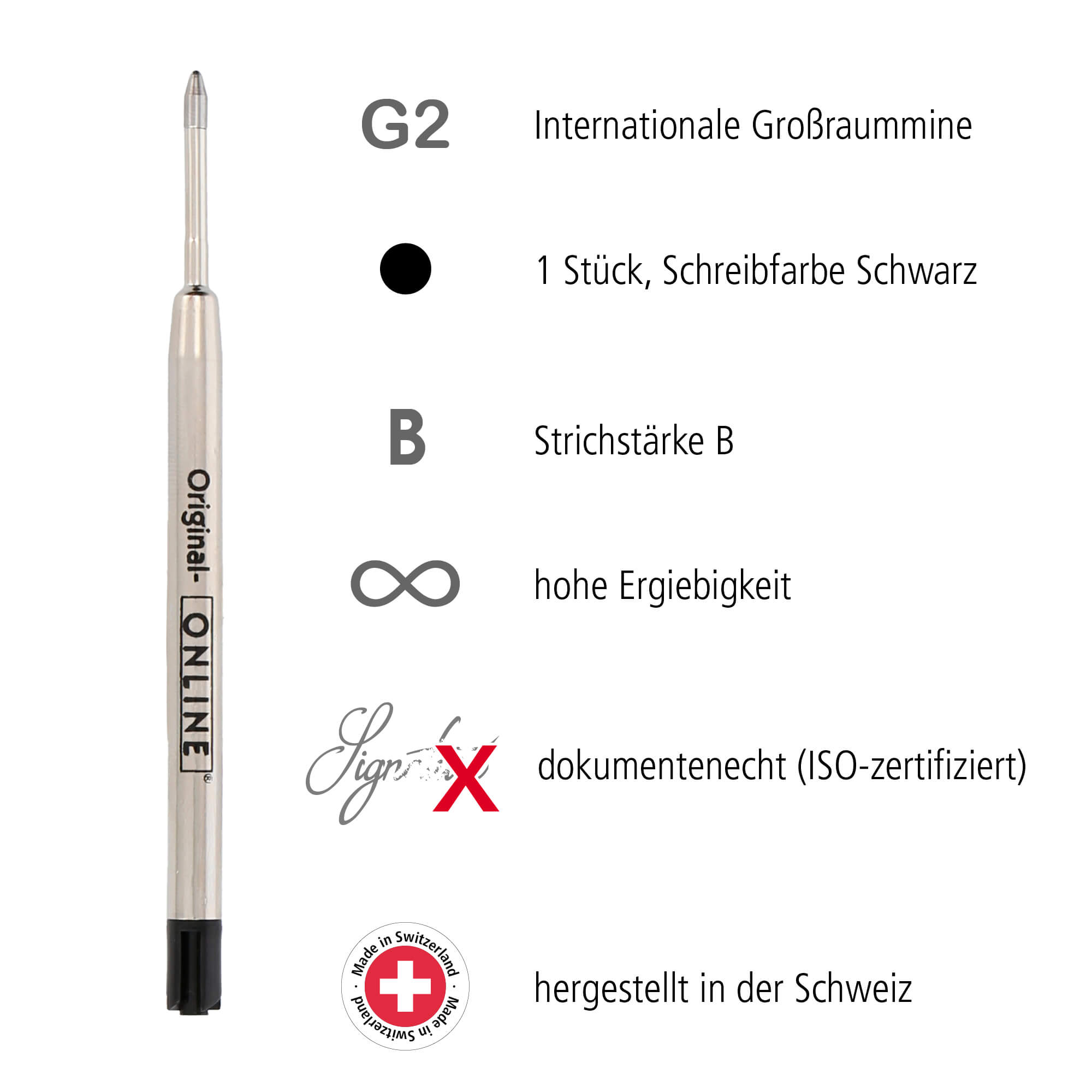 Kugelschreibermine - Internationale Großraummine B