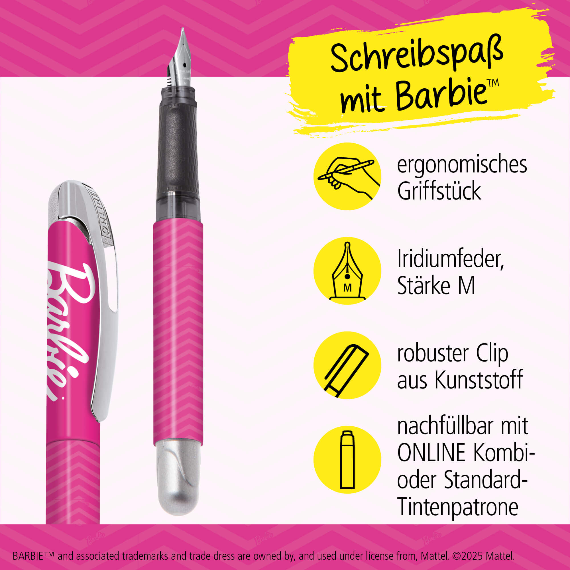 Füller College Barbie Pink