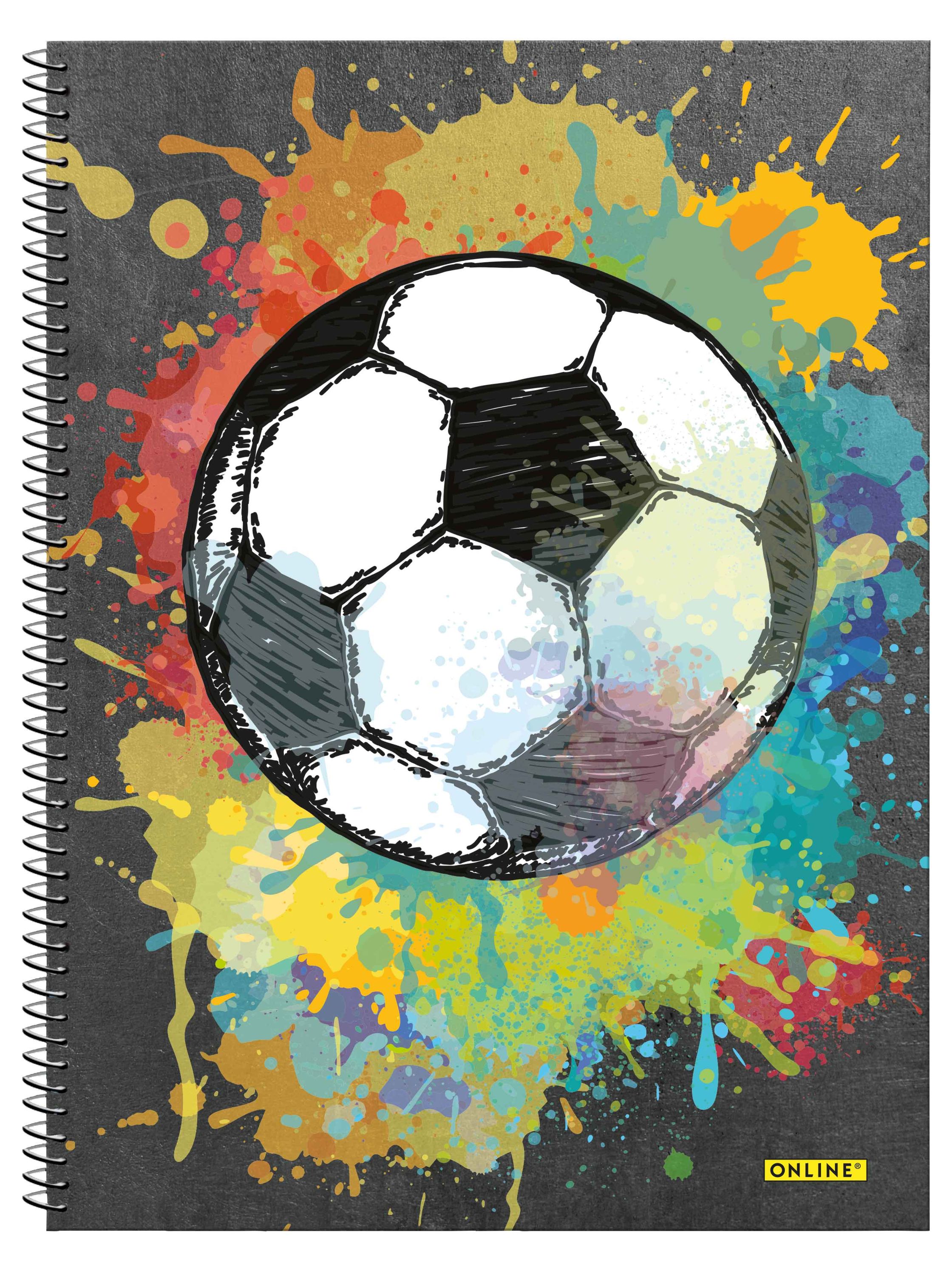 Collegeblock, DIN A4, kariert, 80 Blatt, Soccer