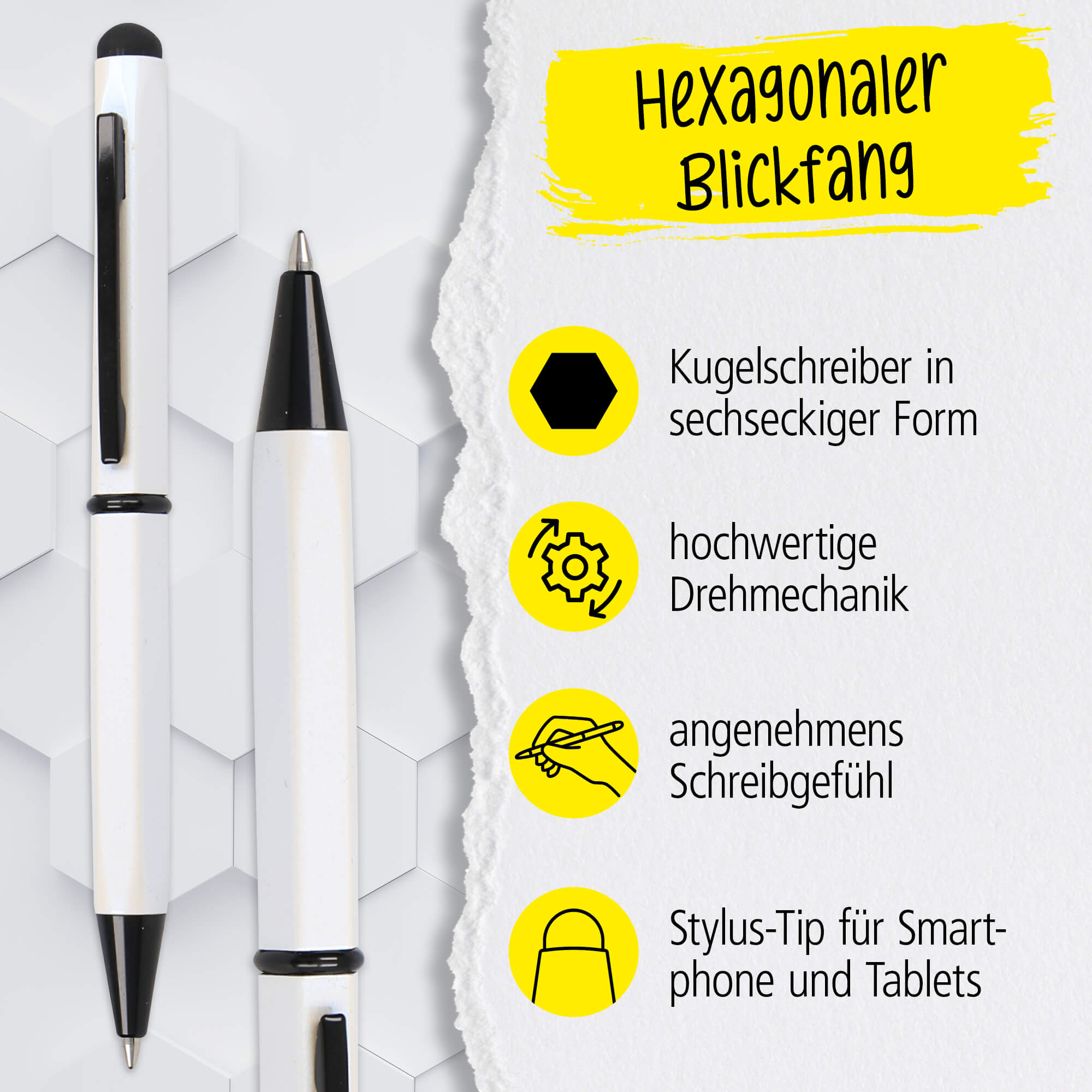 Kugelschreiber Hexagon Stylus Pearl