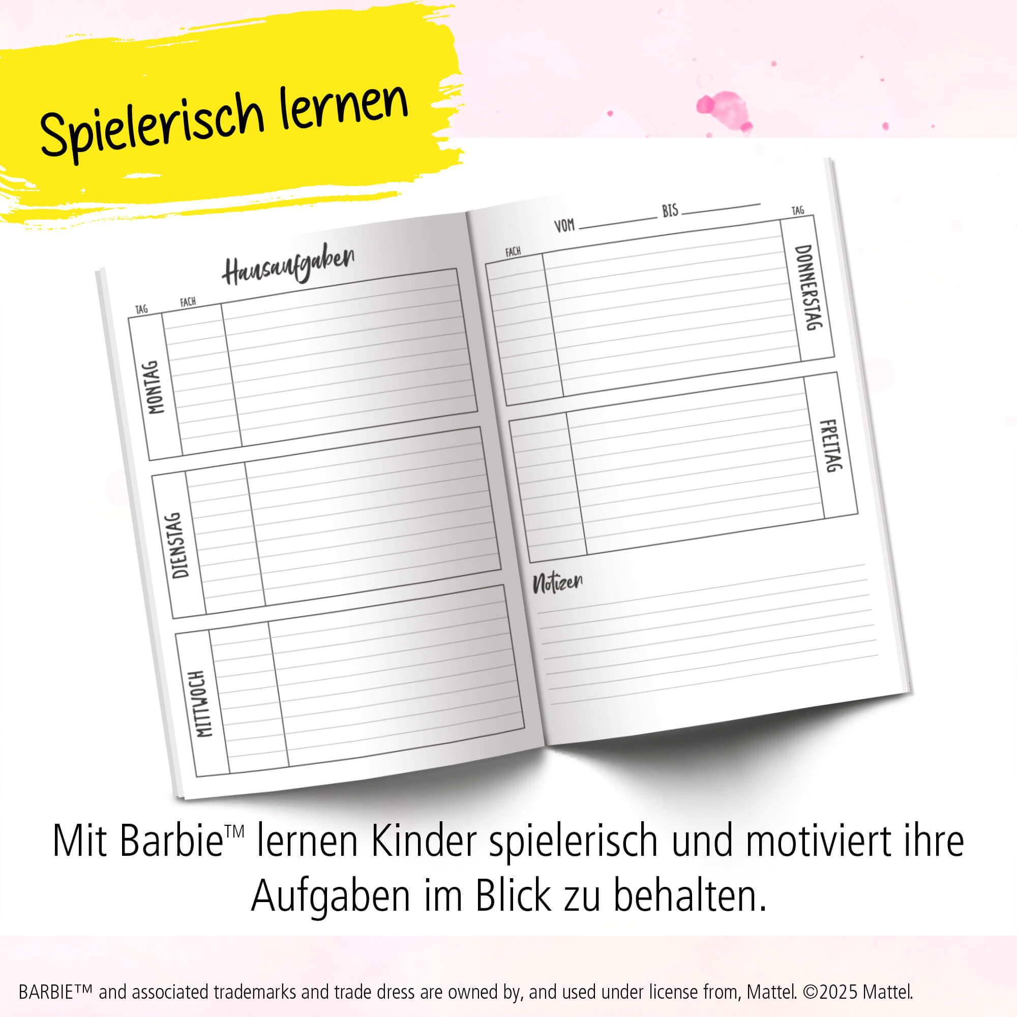 Hausaufgabenheft DIN A5 Barbie Malibu, Soft-Cover