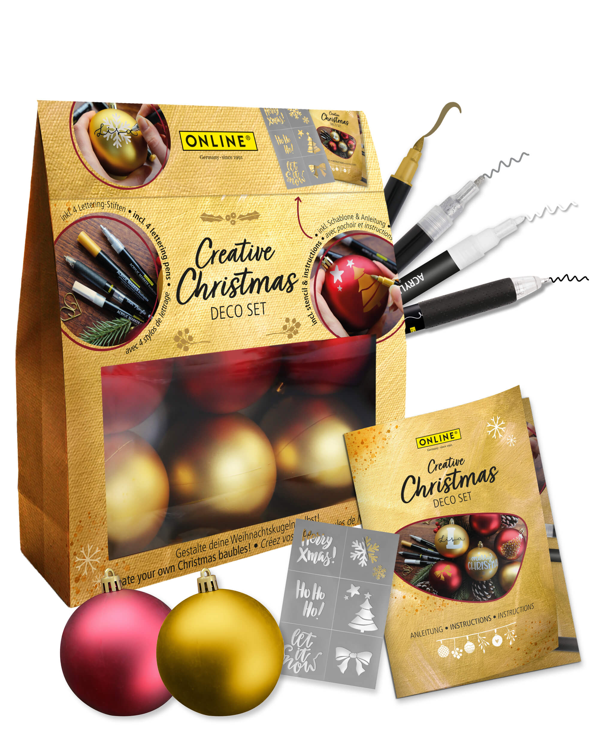 Set Christbaumkugeln DIY