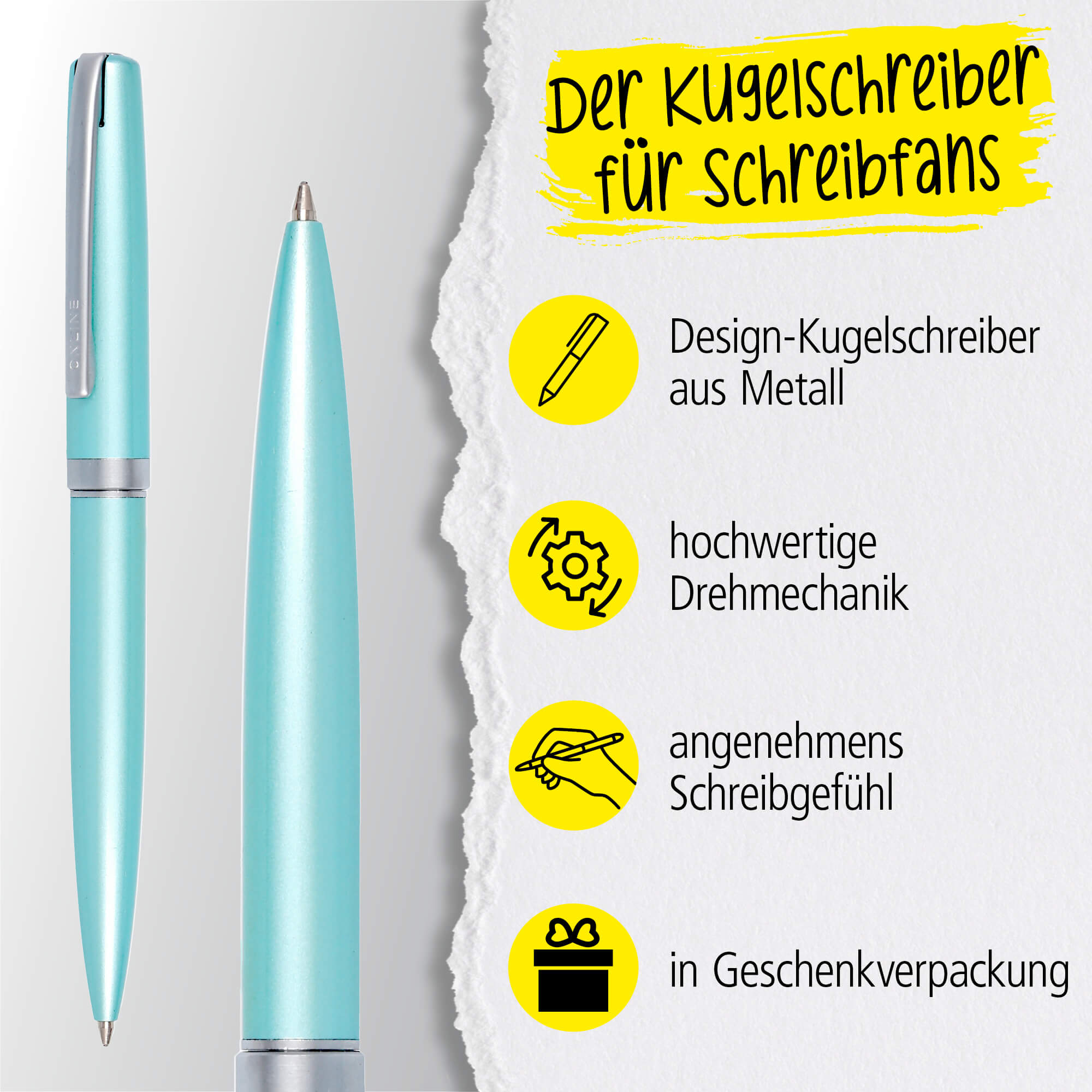 Drehkugelschreiber Eleganza Turquoise