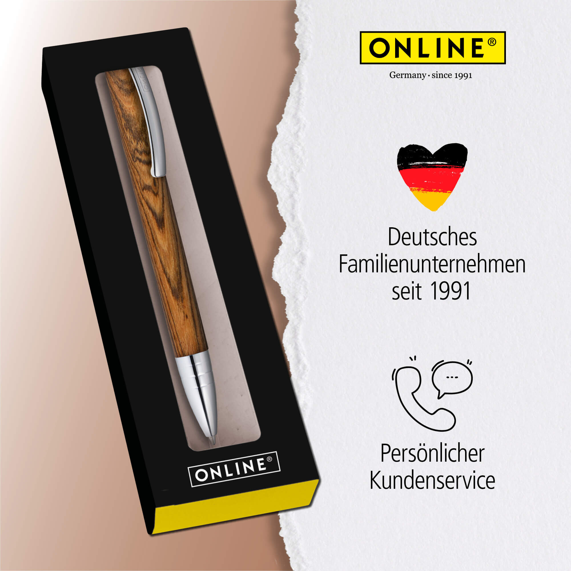 Kugelschreiber Vision Nature Walnut, in Geschenkbox