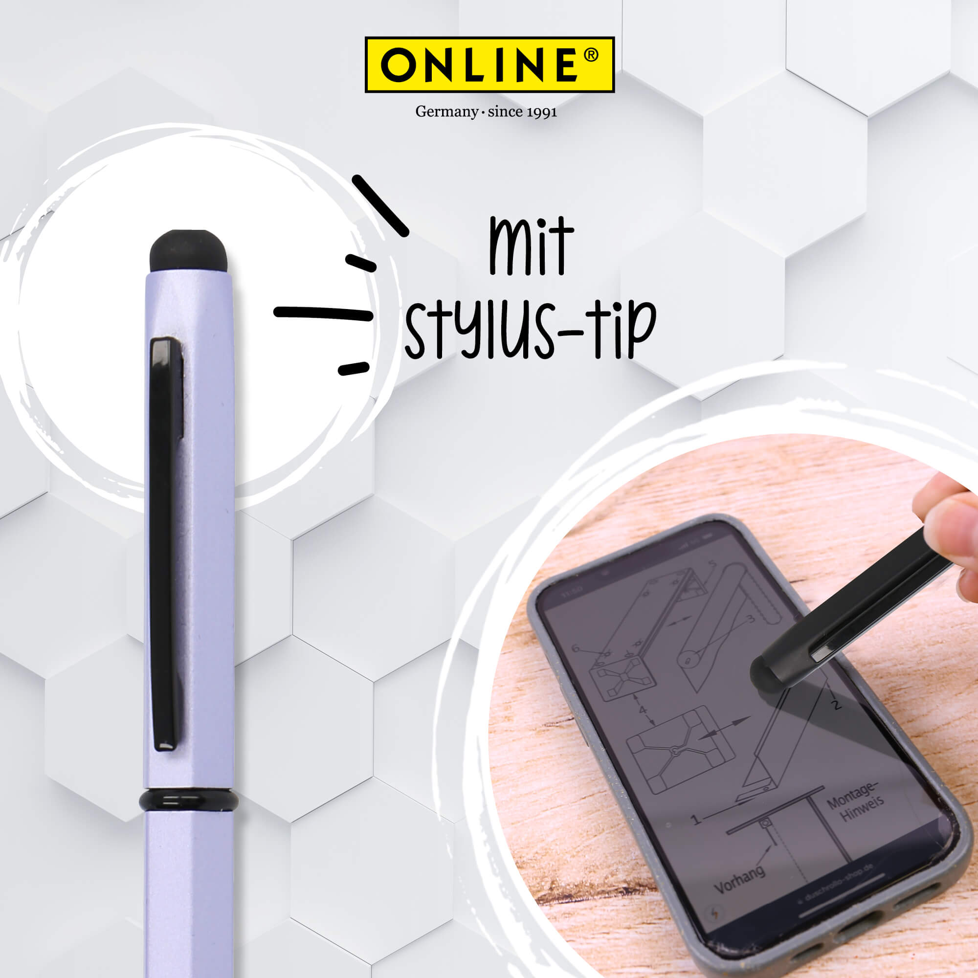 Kugelschreiber Hexagon Stylus Lavender