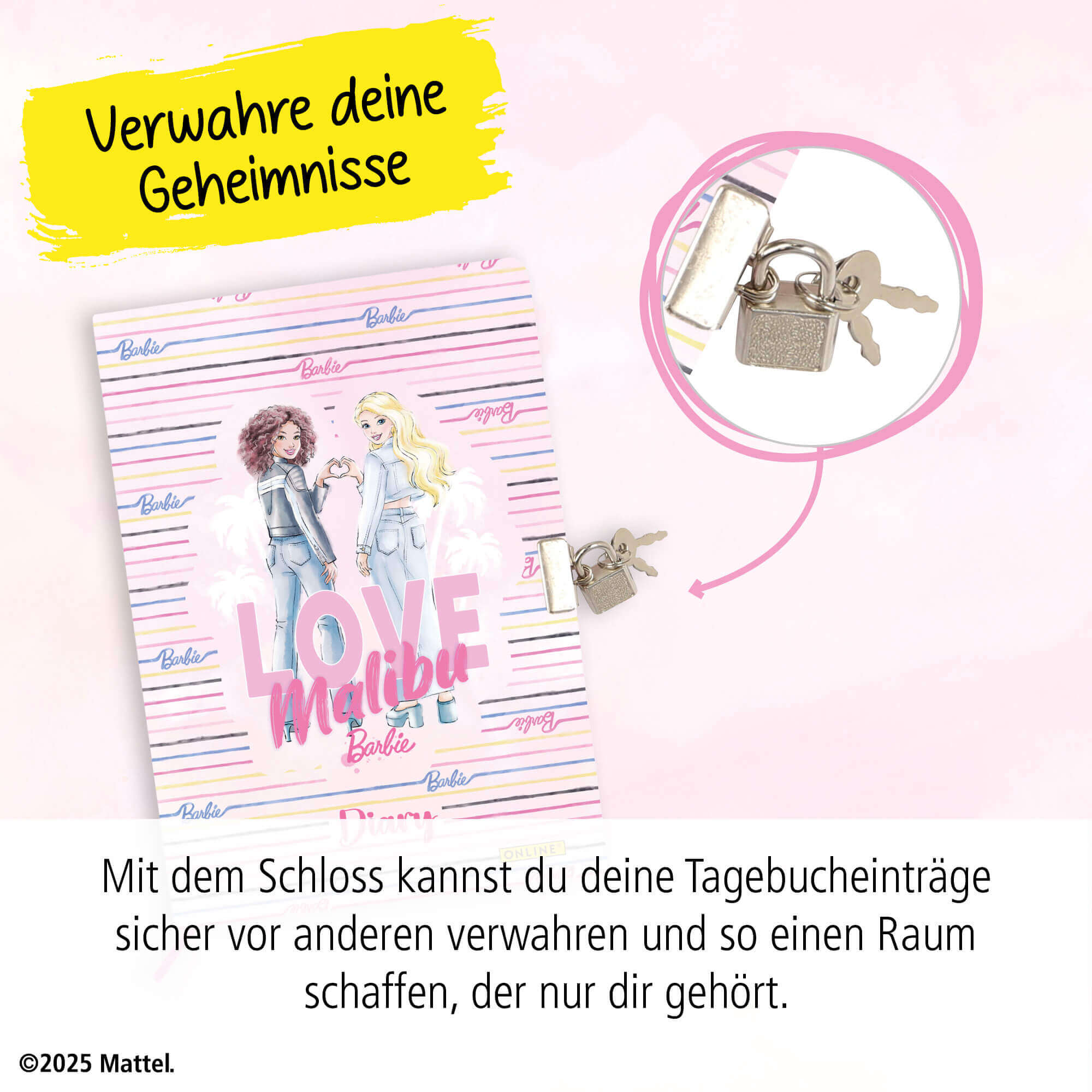 Tagebuch mit Schloss, Barbie