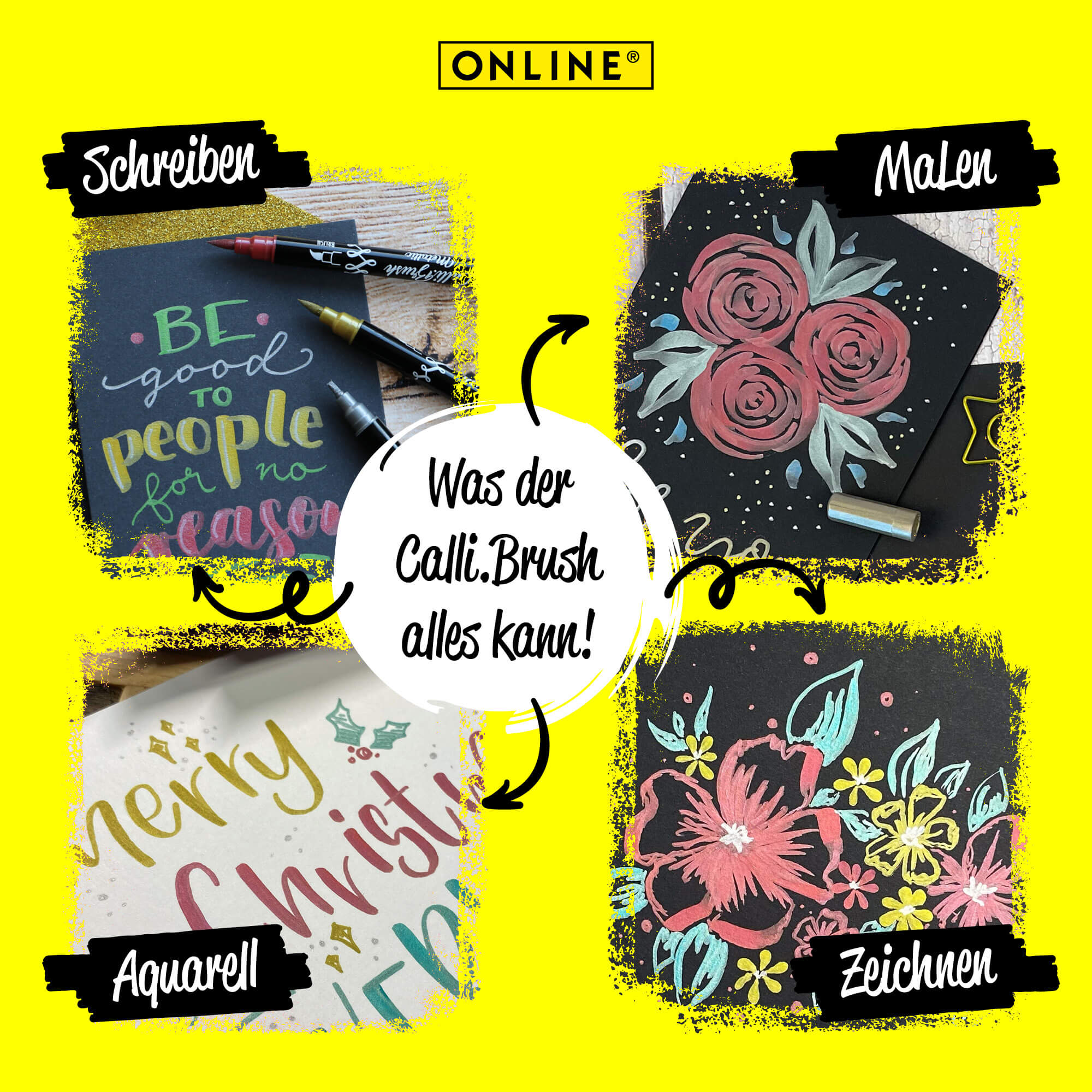 Calli.Brush Pens 5er Set  Metallic