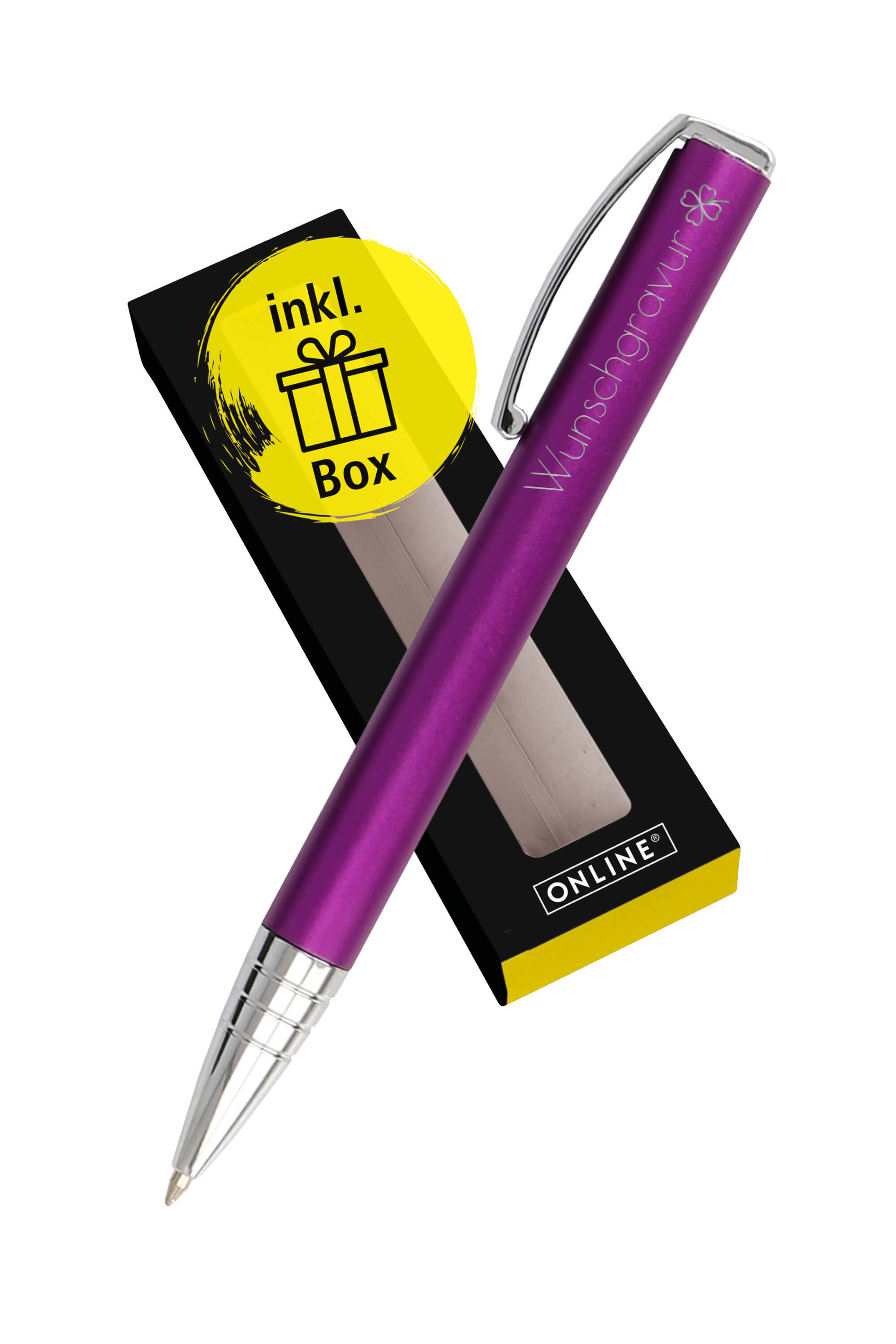 Kugelschreiber Vision Purple, mit Wunschgravur