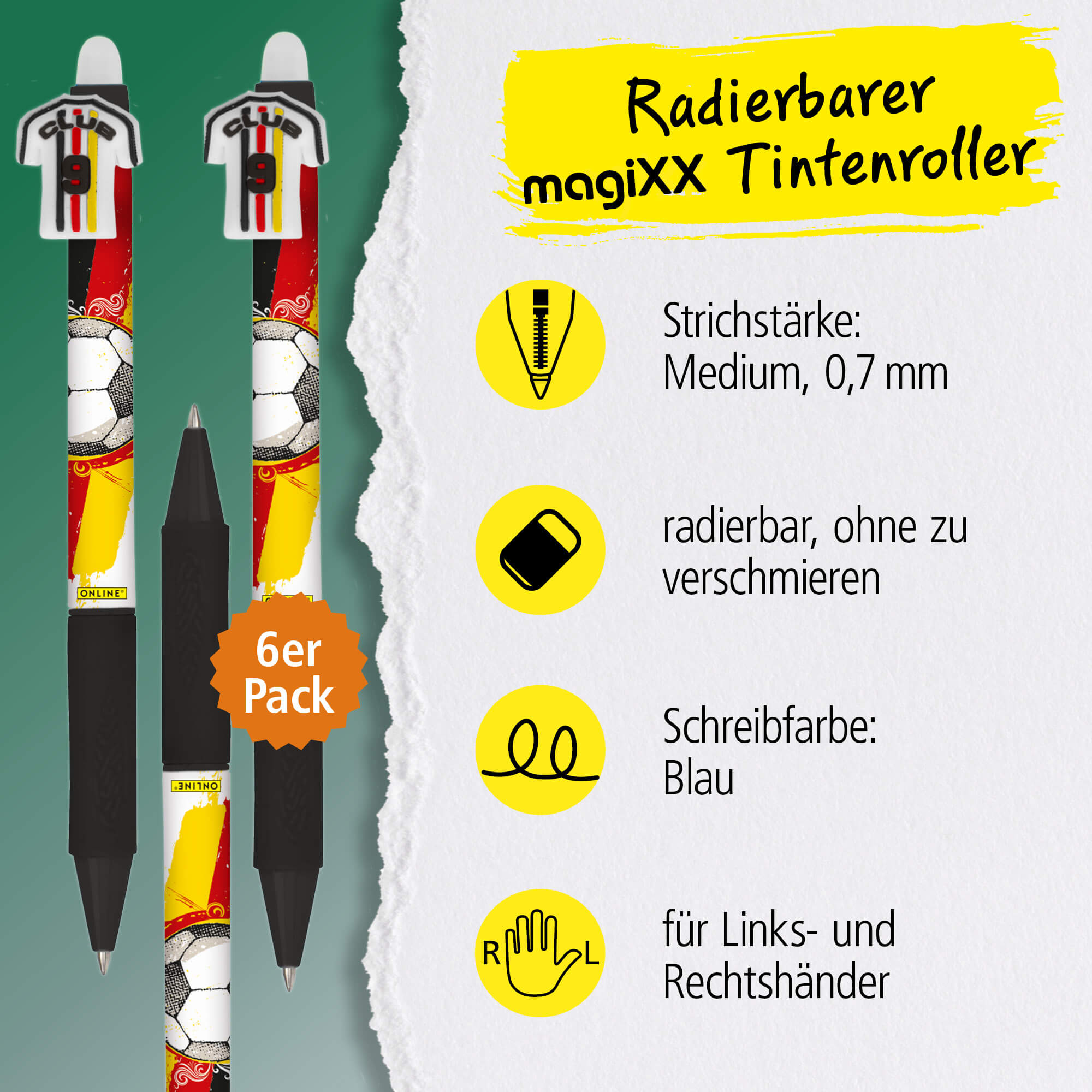 6er Pack Gelpen magiXX Fun Germany