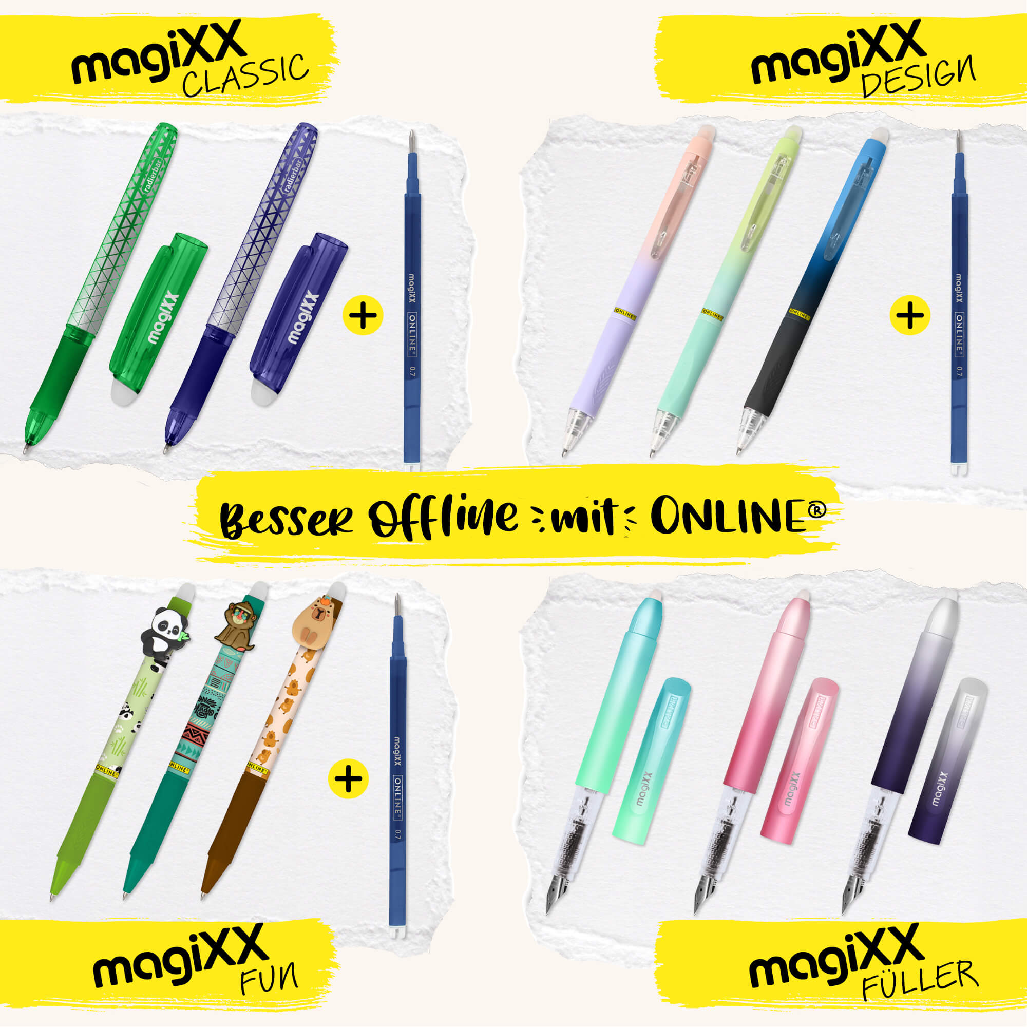 Gelschreiber magiXX Hairy Friends Yellow