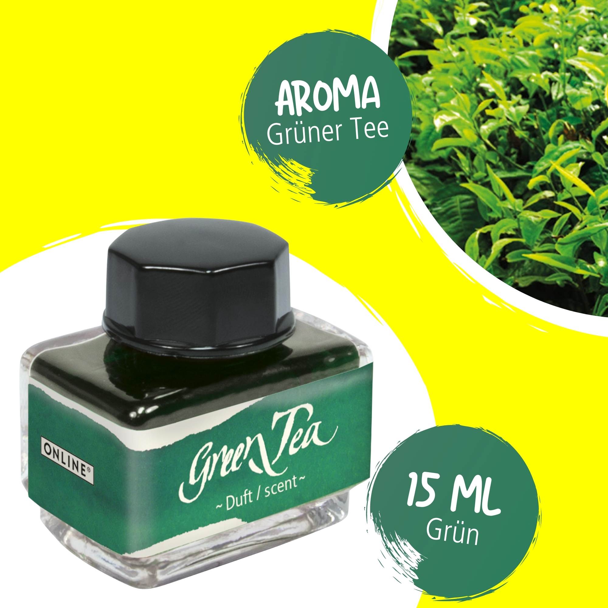 Tinte der Sinne Smaragd Grün 15 ml mit Duft - Aroma Grüner Tee