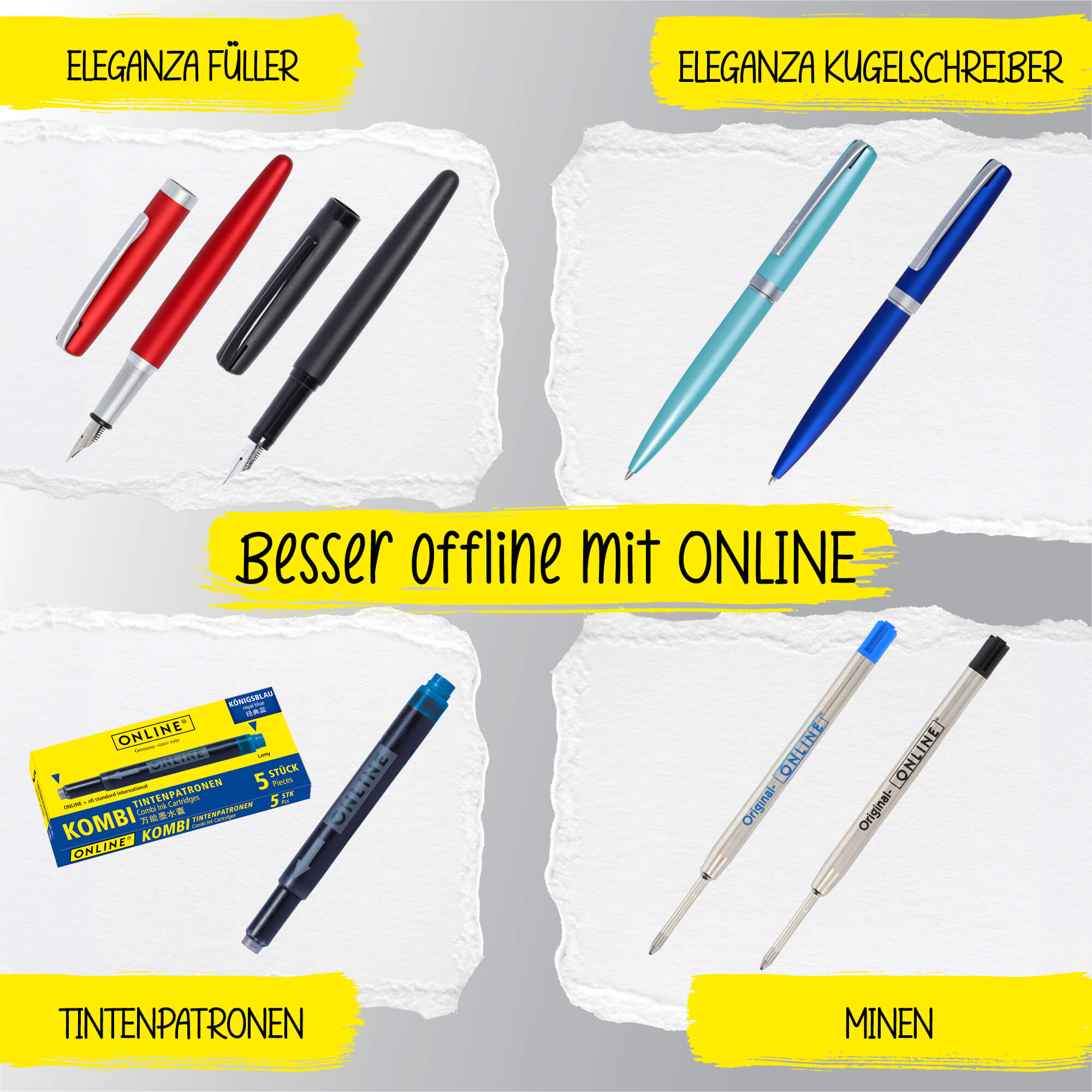 Kugelschreiber Eleganza Black Gold