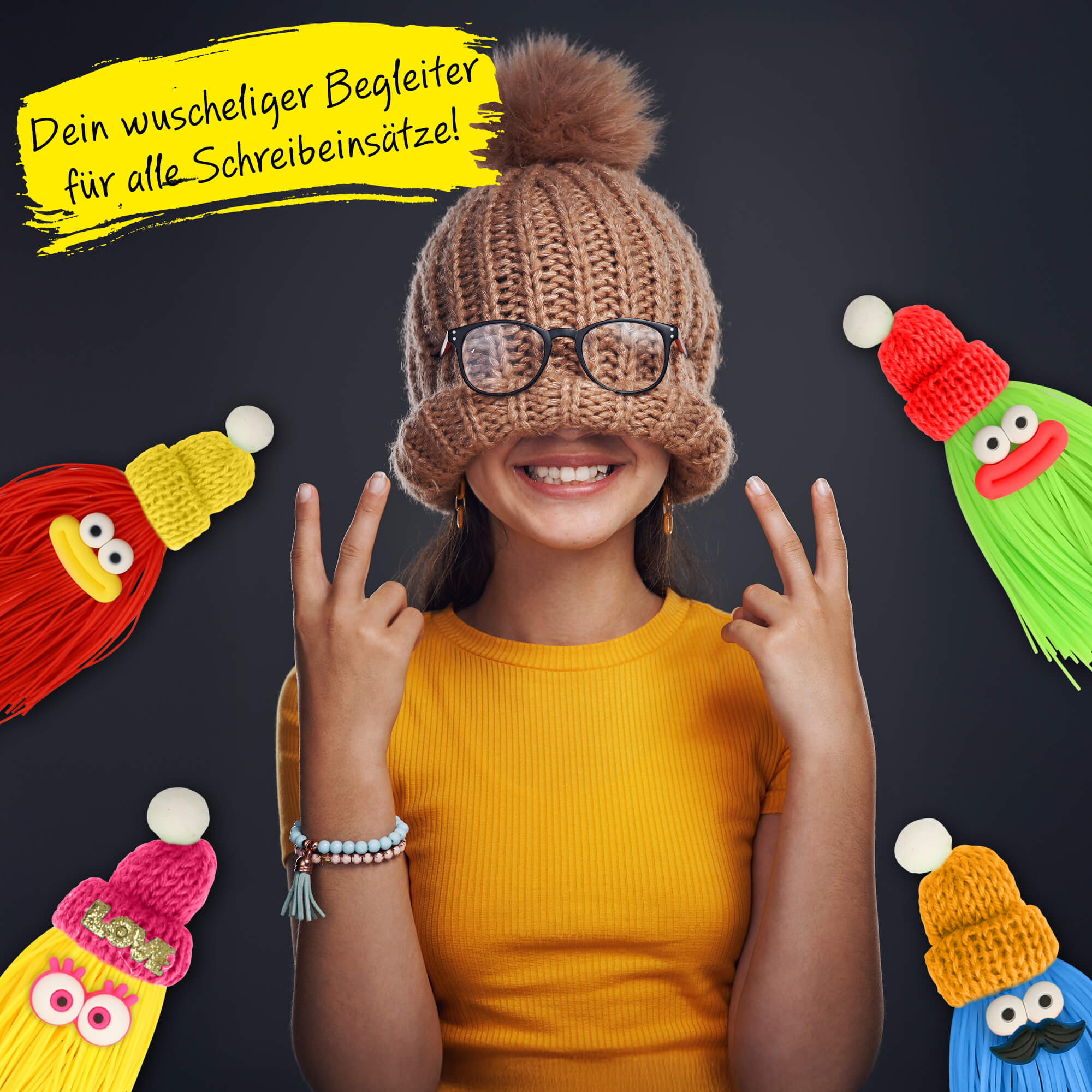 Gelschreiber magiXX Hairy Friends Yellow