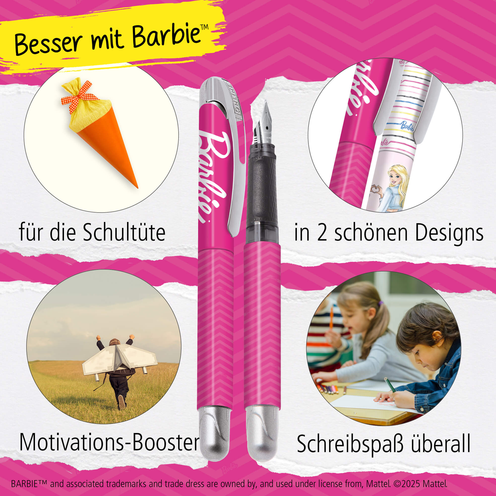 Füller College Barbie Pink