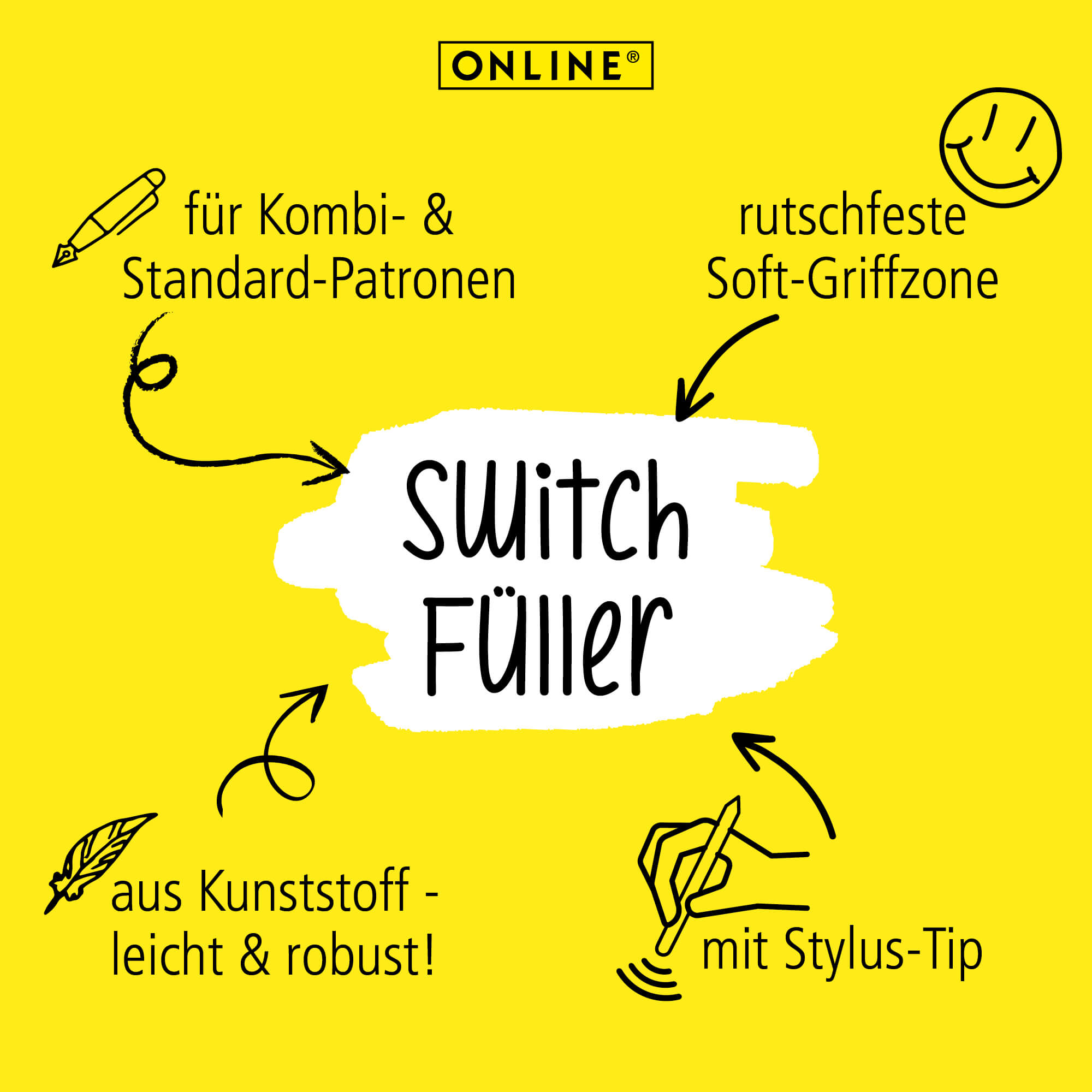 Füller Switch Plus Metallic Pink