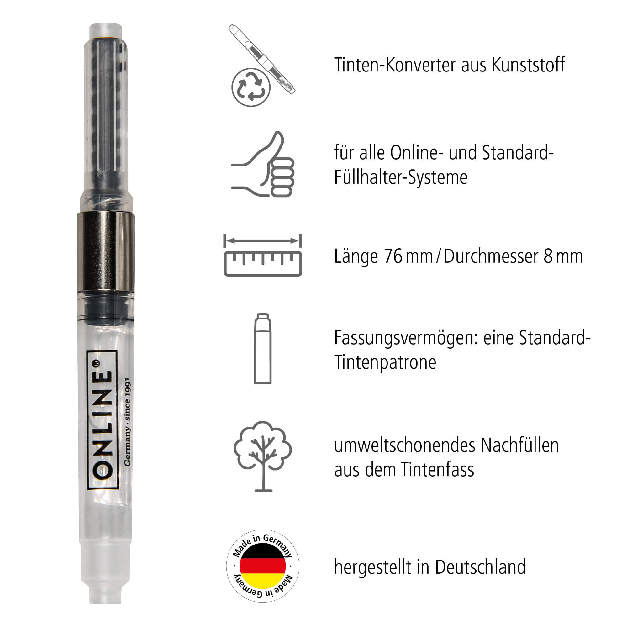 Konverter für alle Standard-Füllersysteme