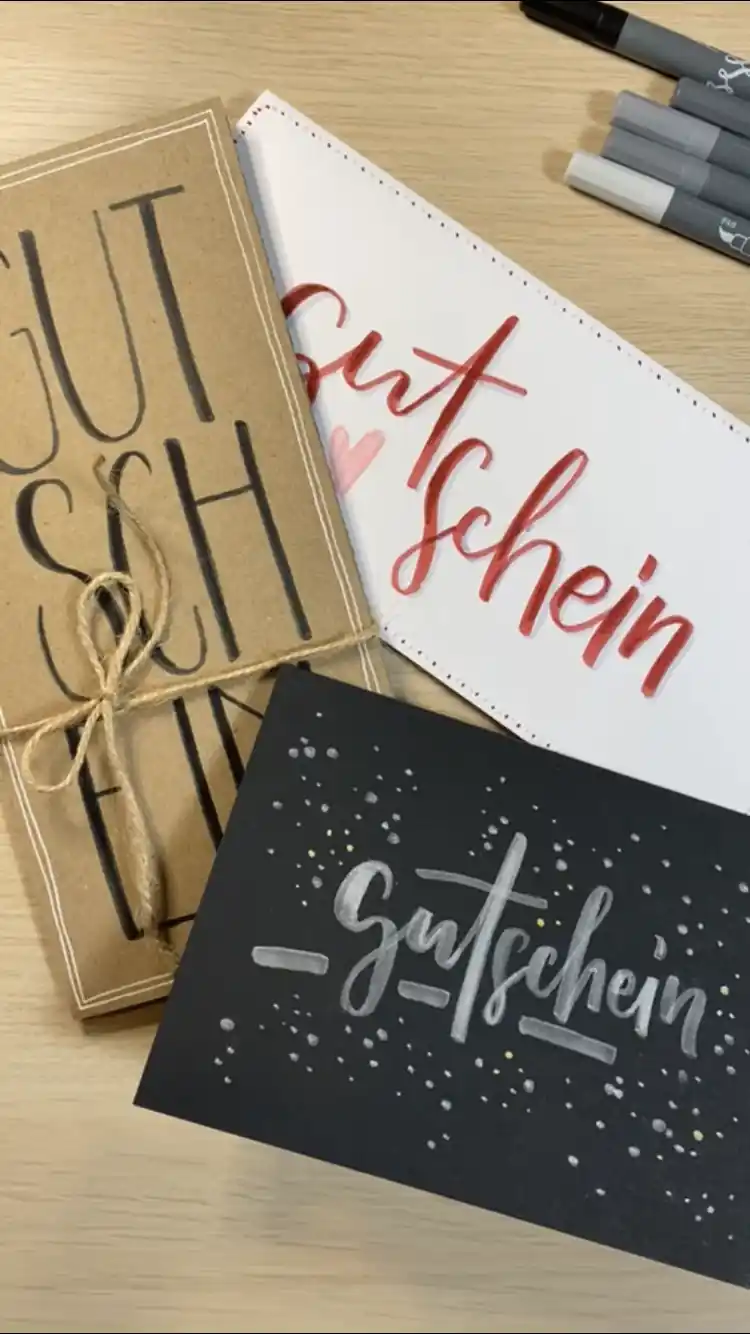 Workshop Gutscheine basteln
