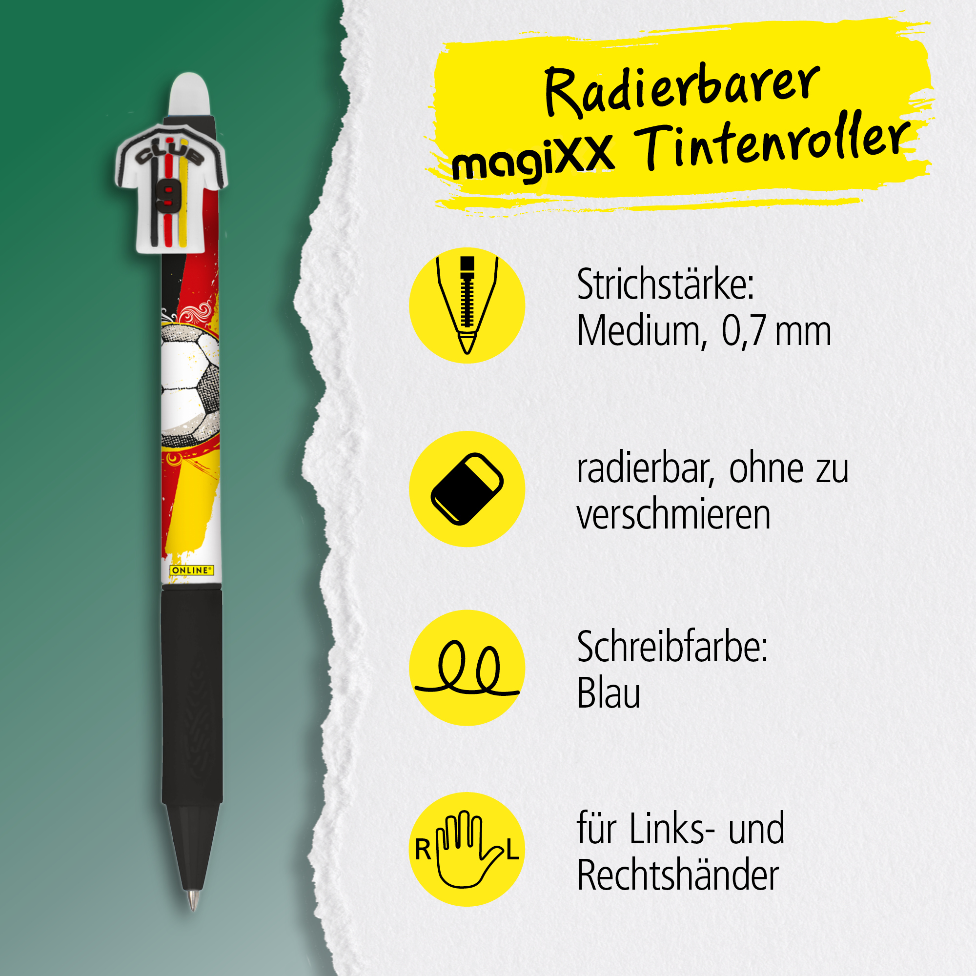 Radierbarer Gelschreiber ONLINE magiXX Fun Germany