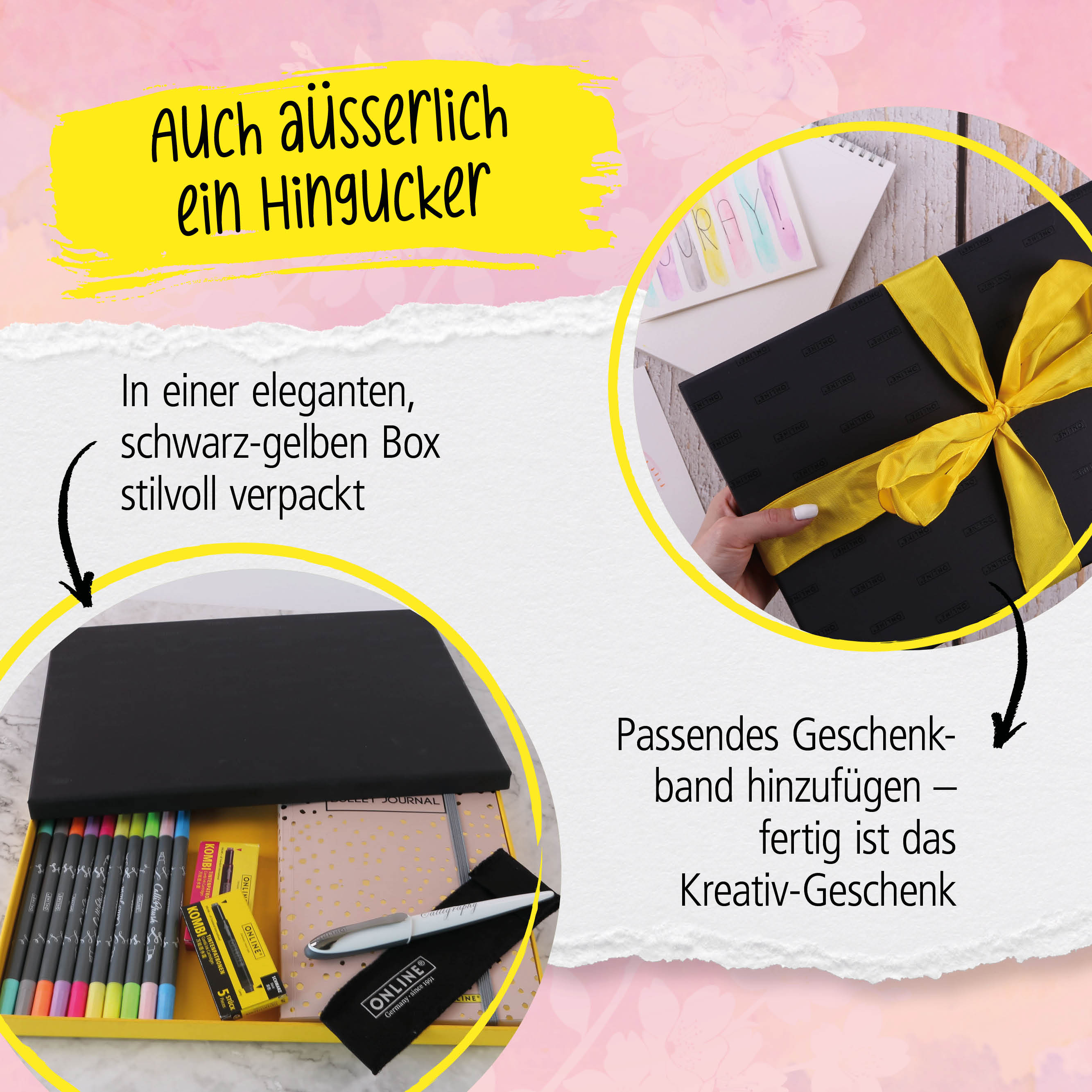 Handlettering Set All-In-One mit Brush Pens, Füller und Notizbuch