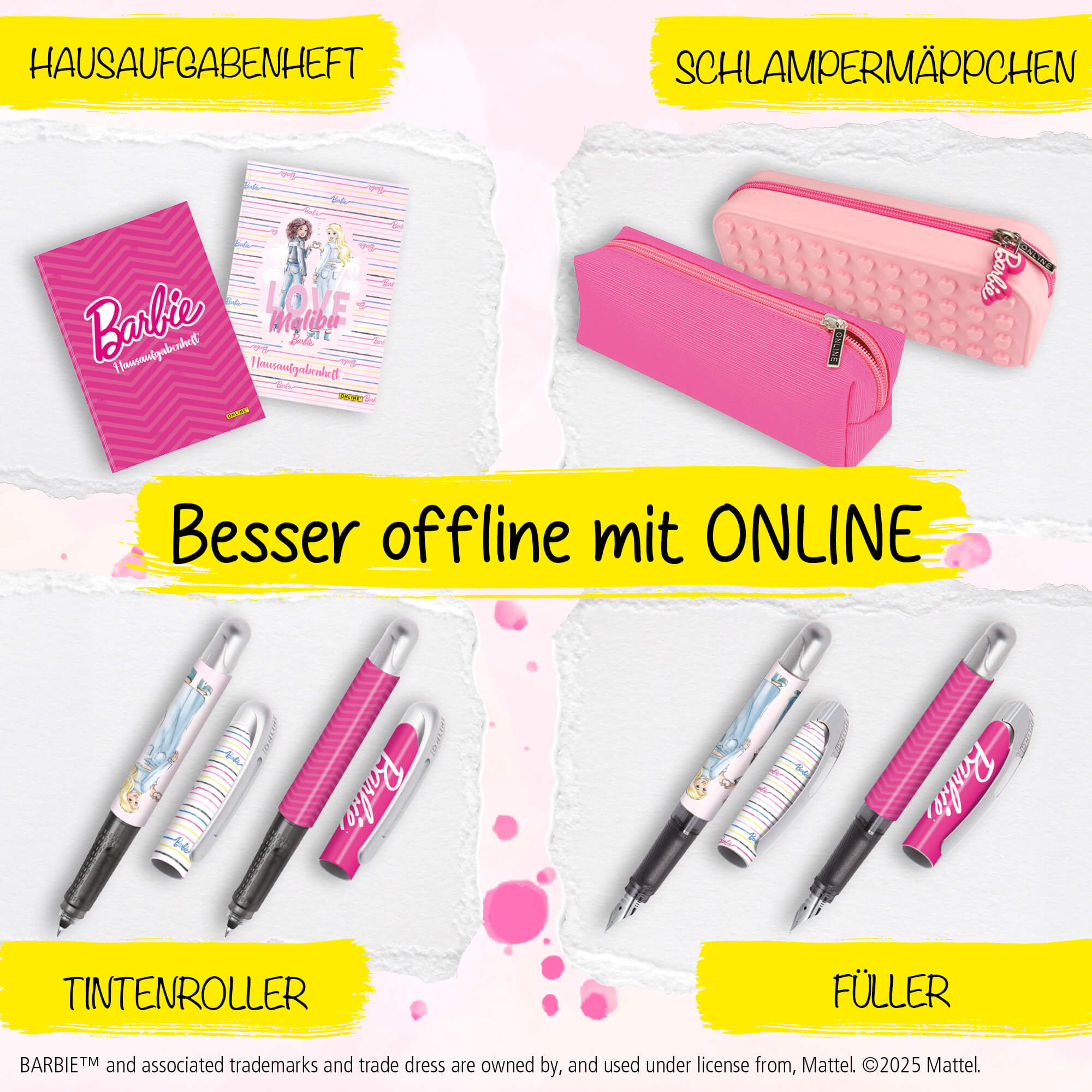 Collegeblock DIN A4 Barbie, kariert, 2er Pack