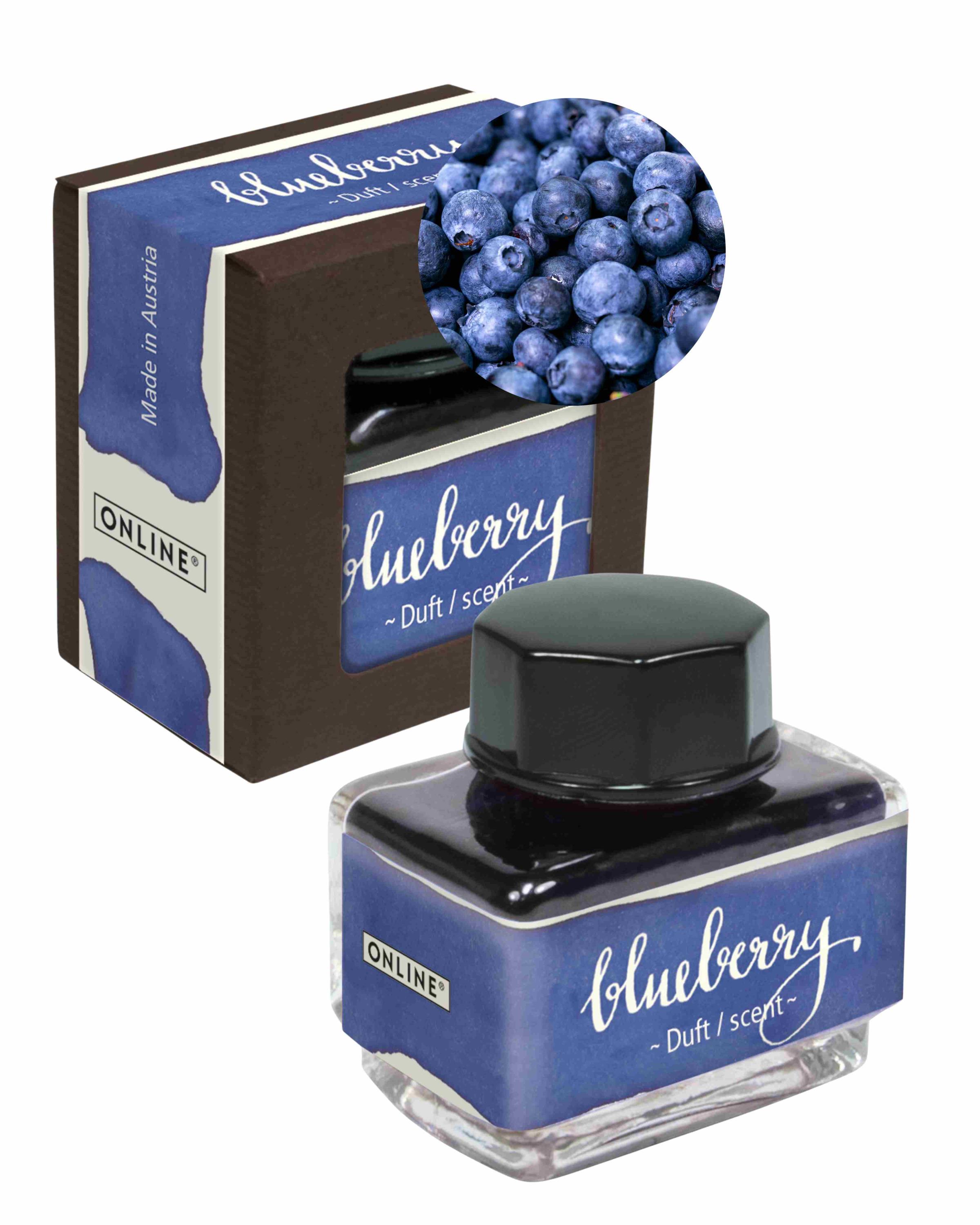 Tinte der Sinne Blau 15 ml mit Duft - Aroma Blaubeere