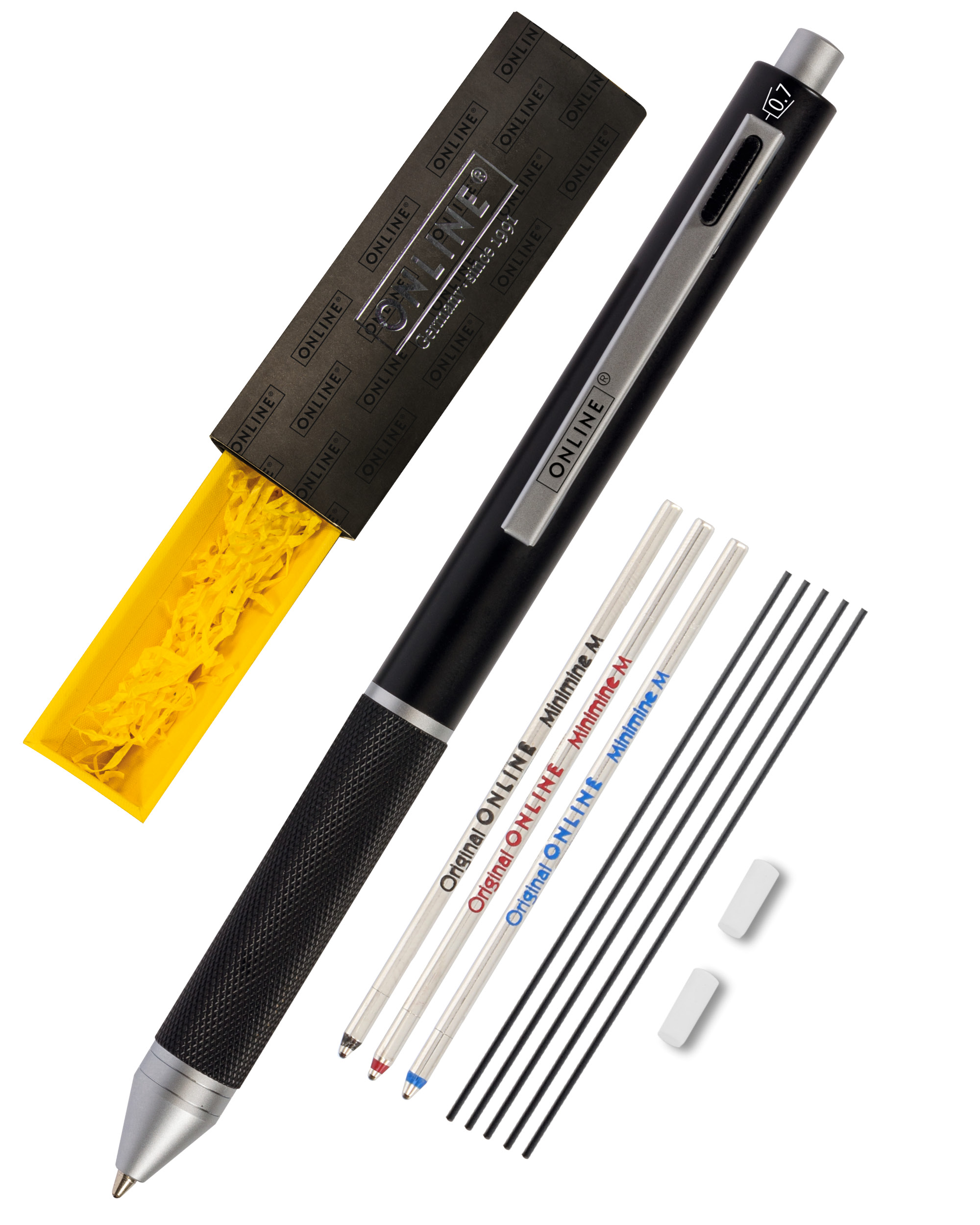 Multipen 4-in-1 Black, inkl. Ersatzminen in Box