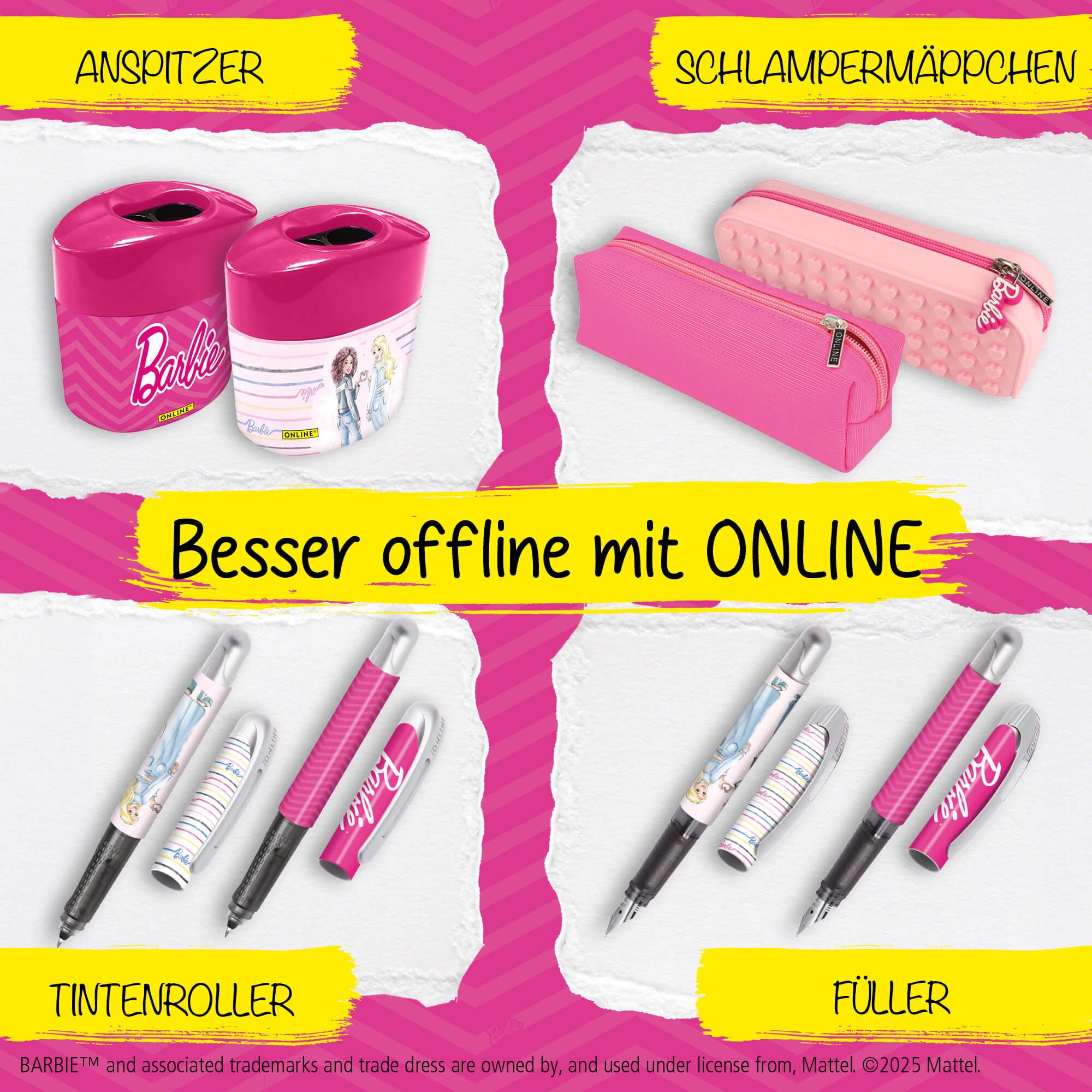 Schlampermäppchen Barbie Pink