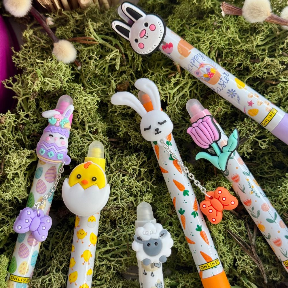 Radierbare Gelschreiber ONLINE magiXX Fun Spring, 6 Stück, süße Tiermotive