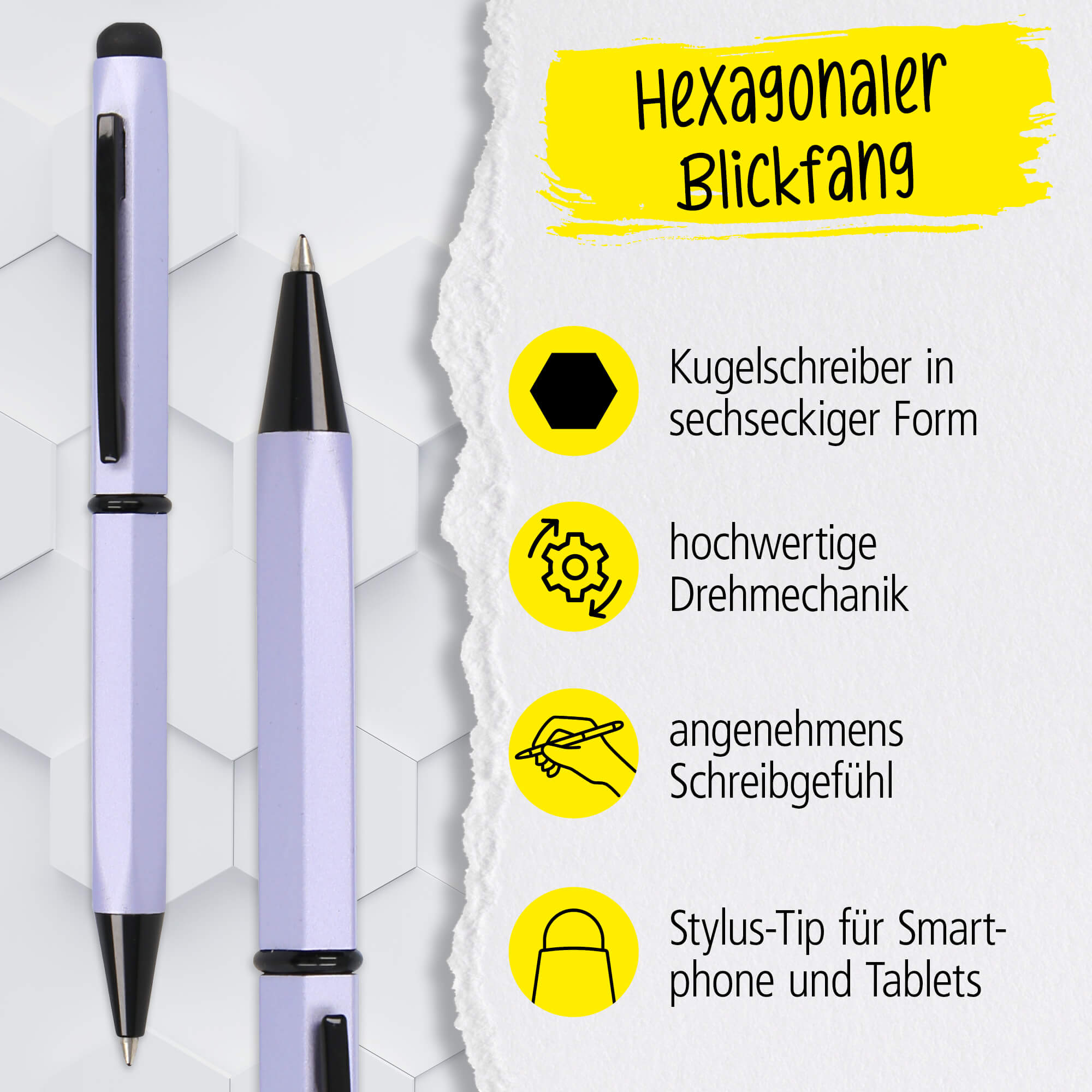 Kugelschreiber Hexagon Stylus Lavender