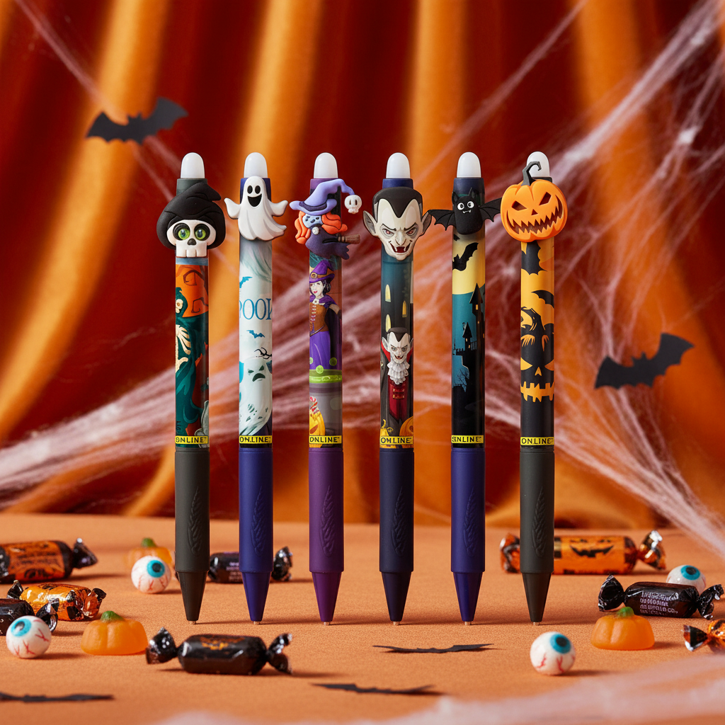 Radierbare Gelschreiber ONLINE magiXX Fun Halloween, 6er Pack, gruselige Geschenkidee
