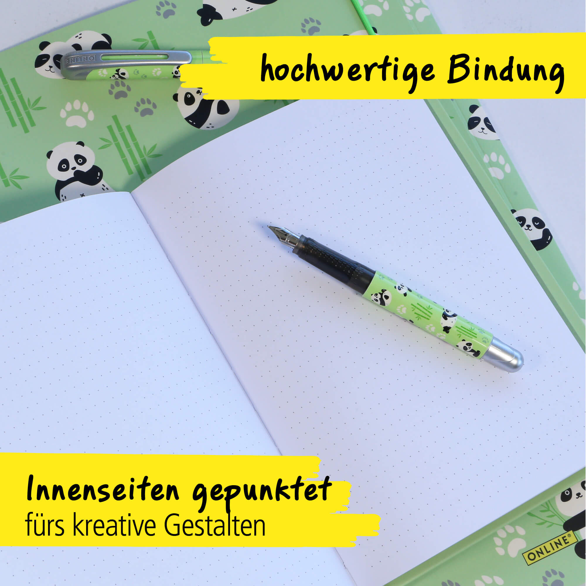 Kladde DIN A5 Panda