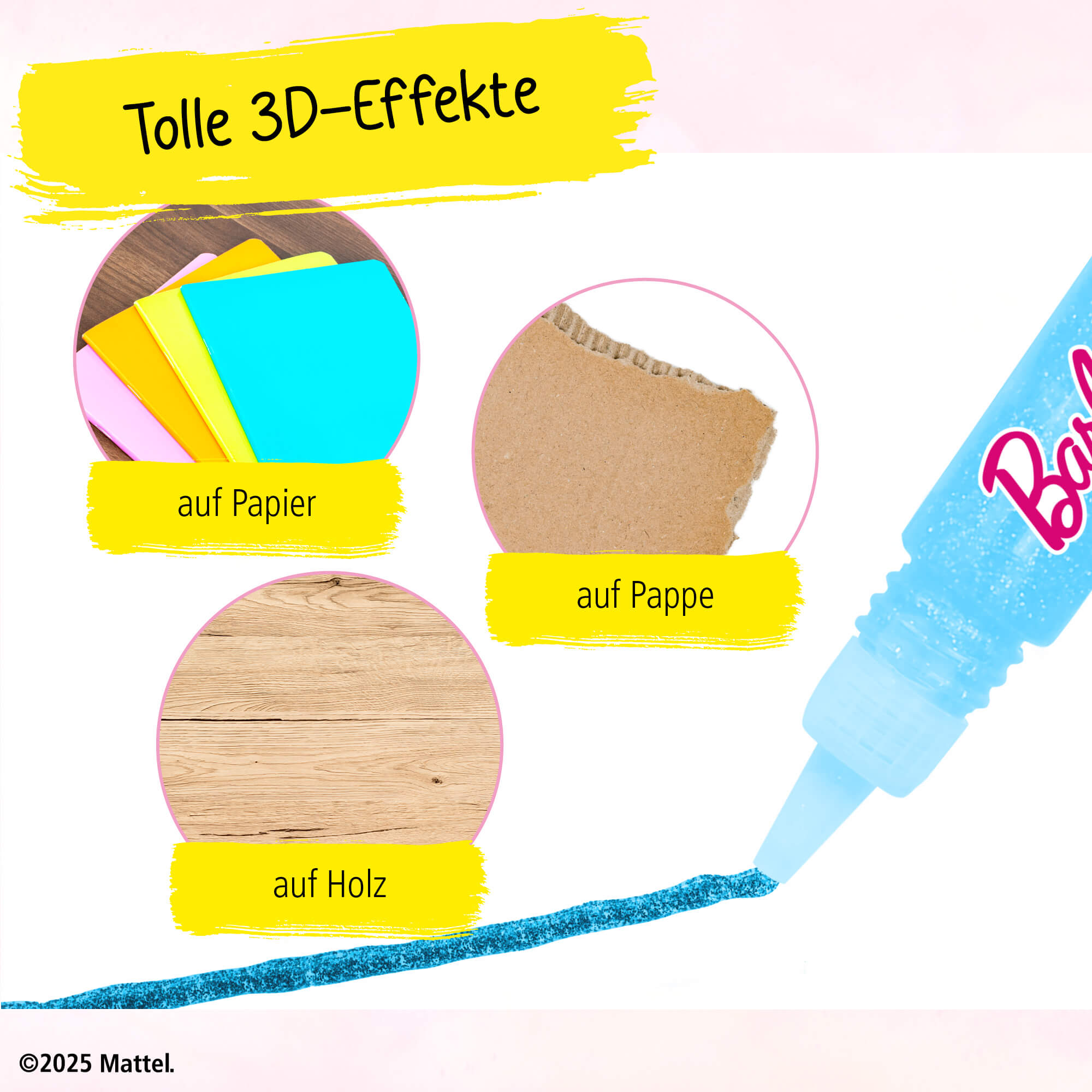 Glitter Glue Set Barbie