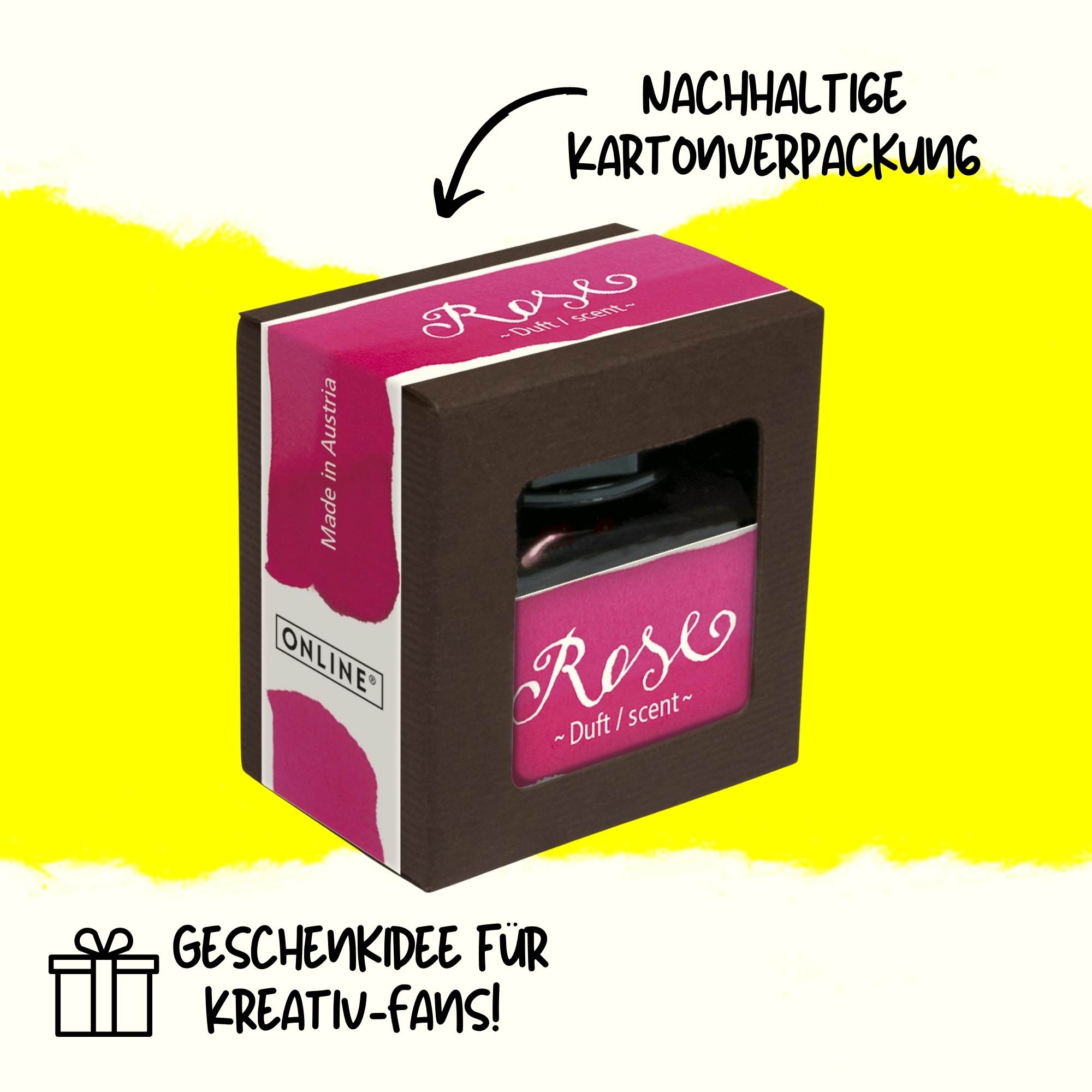 Tinte der Sinne Pink 15 ml mit Duft - Aroma Rose