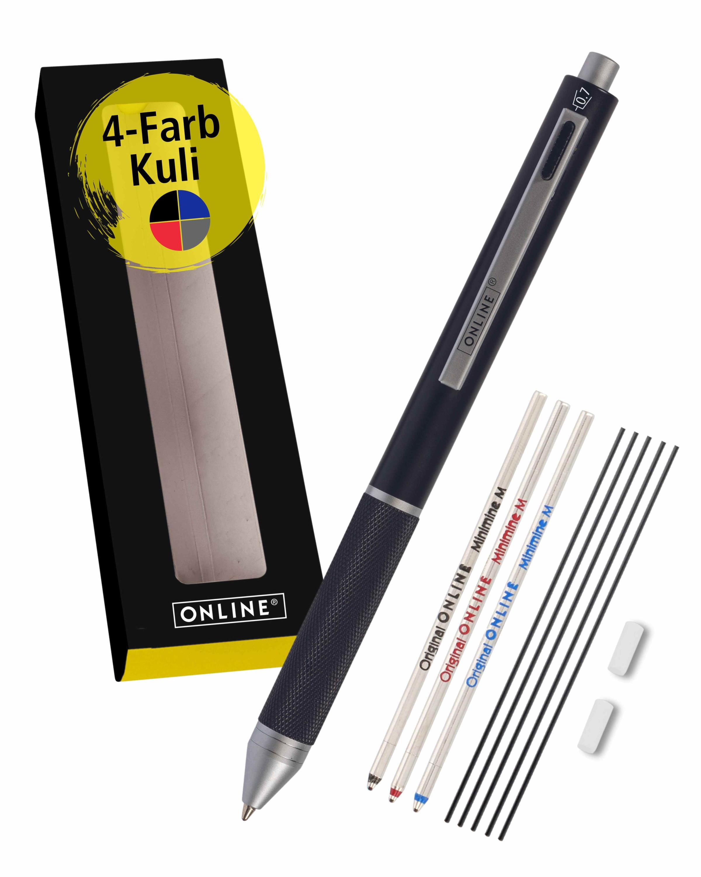 Multipen 4-in-1 Black, inkl. Ersatzminen in Box
