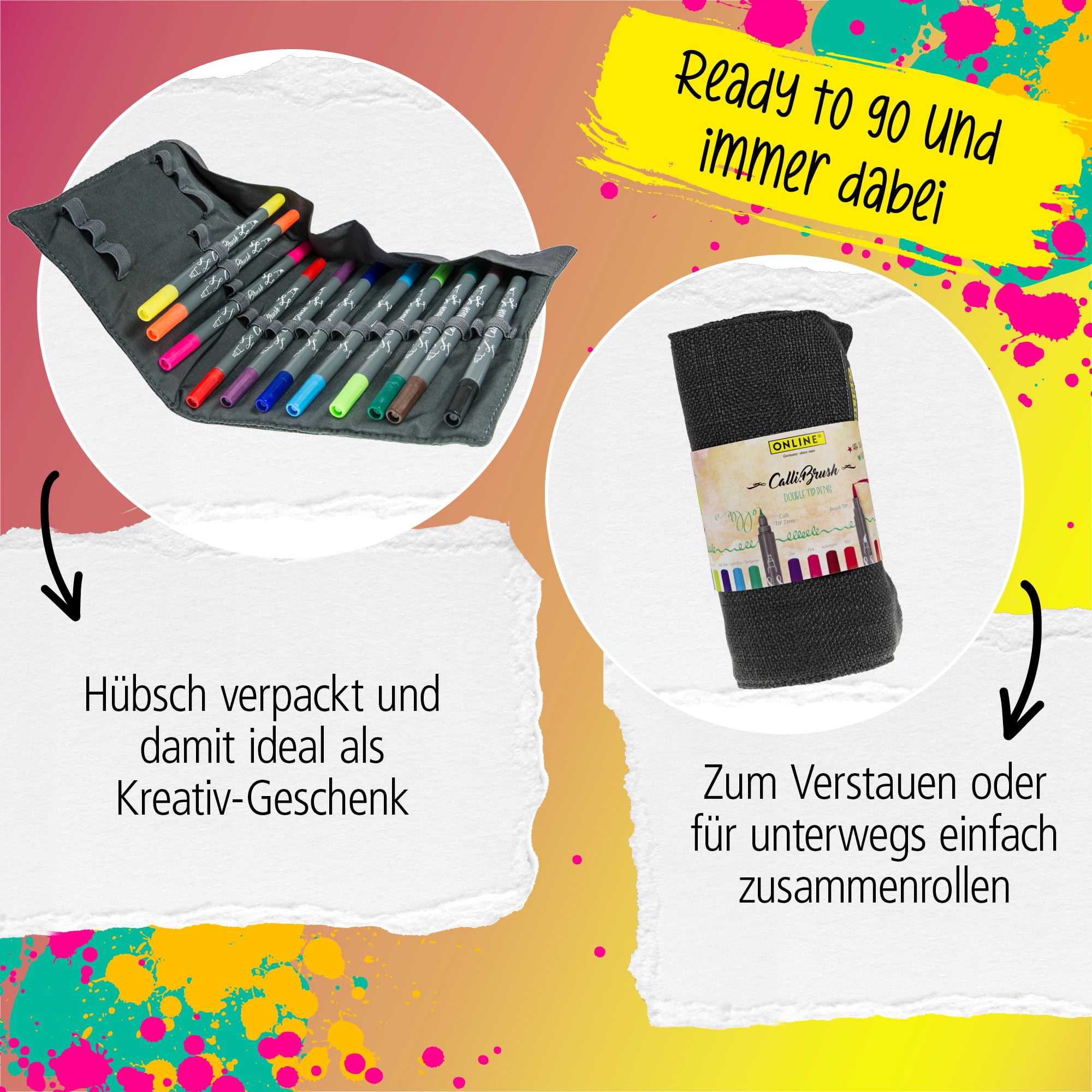 Calli.Brush - Brush Pen Set mit 11 Farben