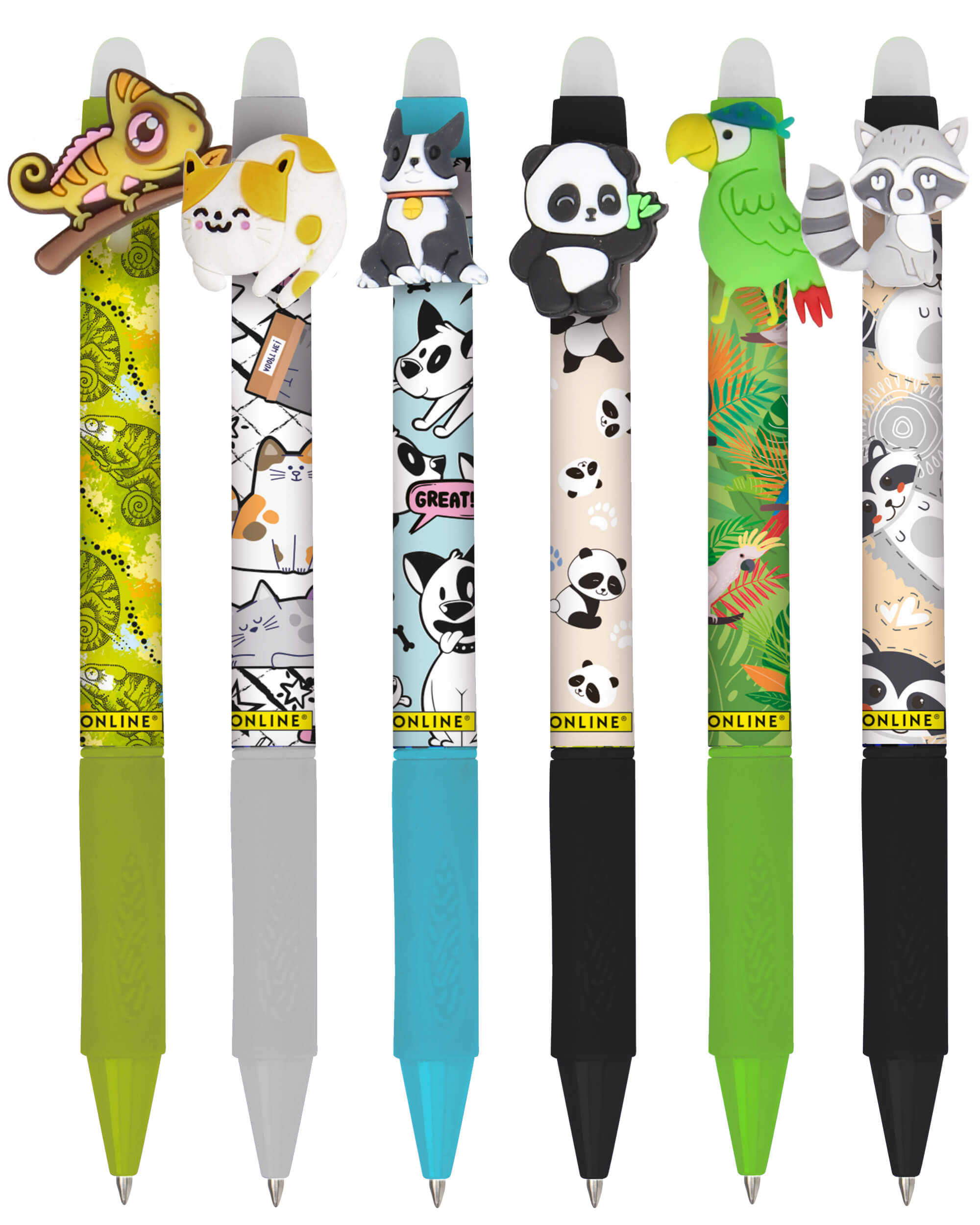 Radierbare Gelschreiber magiXX Fun Wild Life, 6er Pack