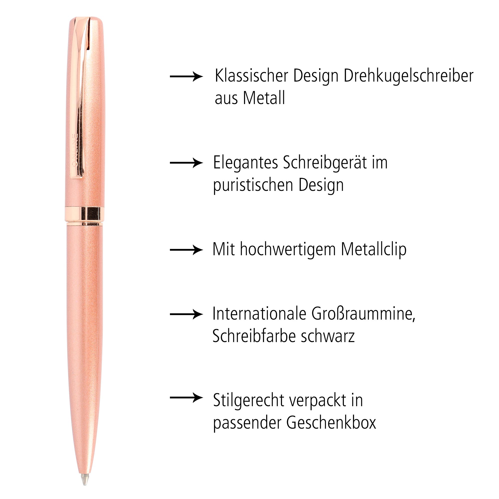 Drehkugelschreiber Eleganza Rosegold