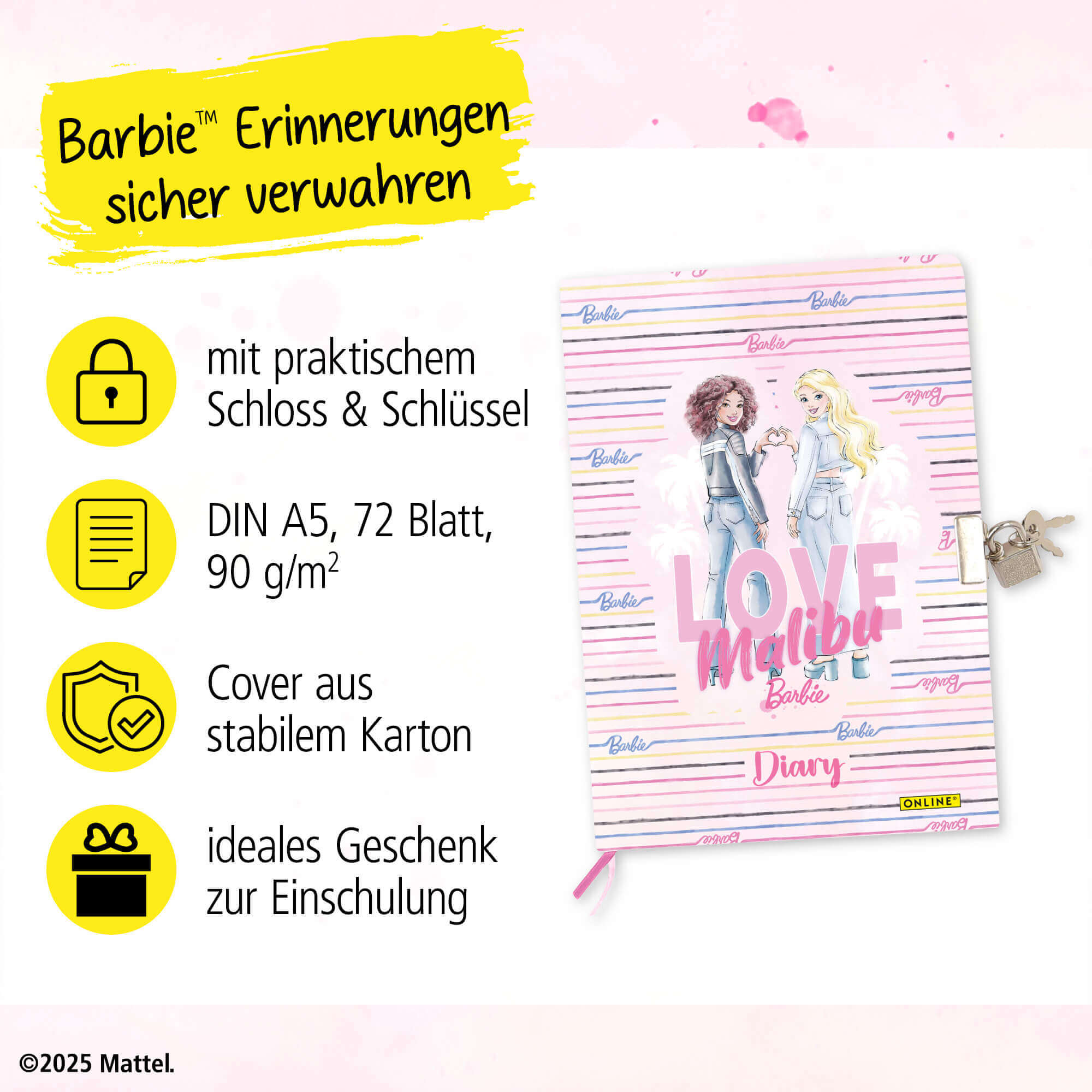 Tagebuch mit Schloss, Barbie