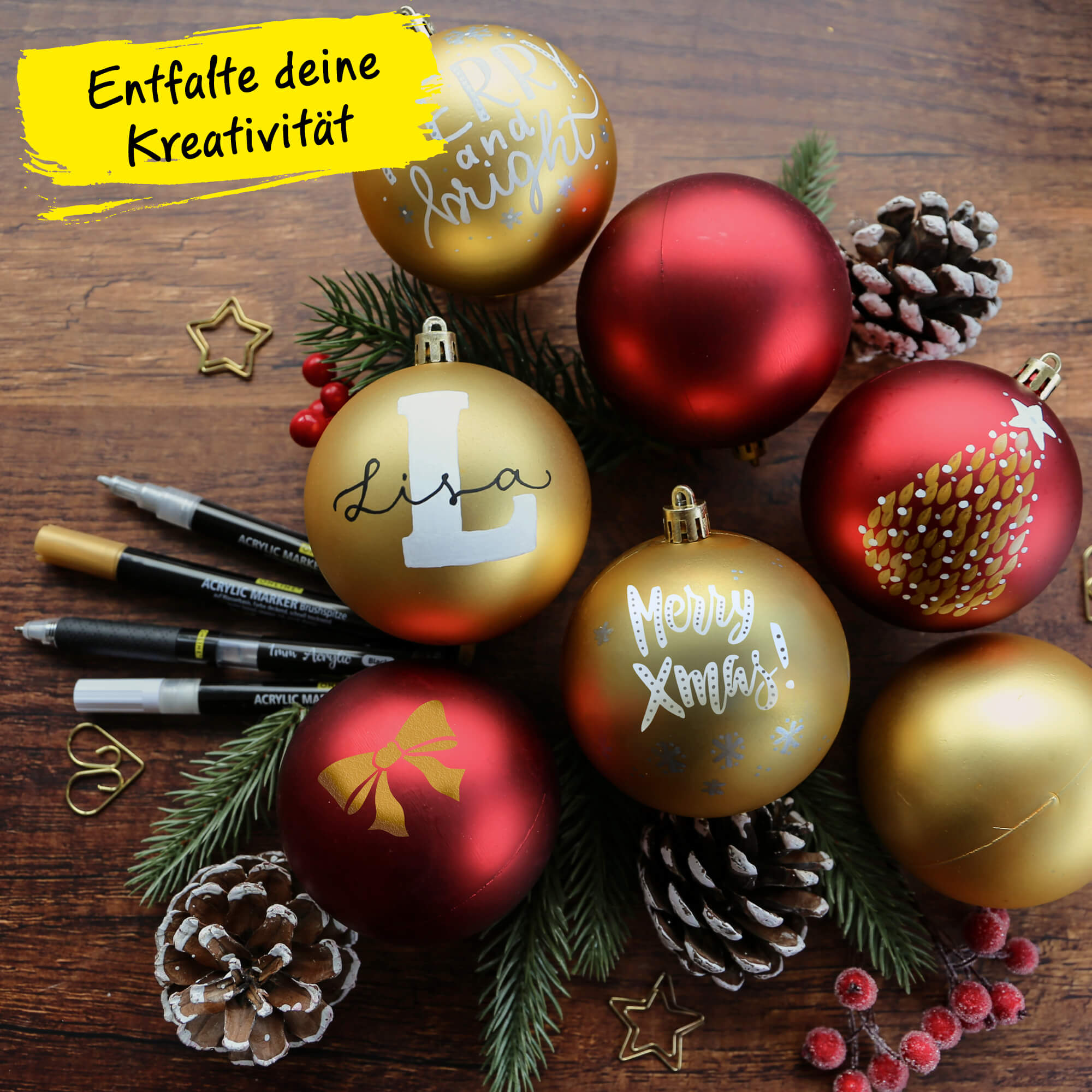 Set Christbaumkugeln DIY