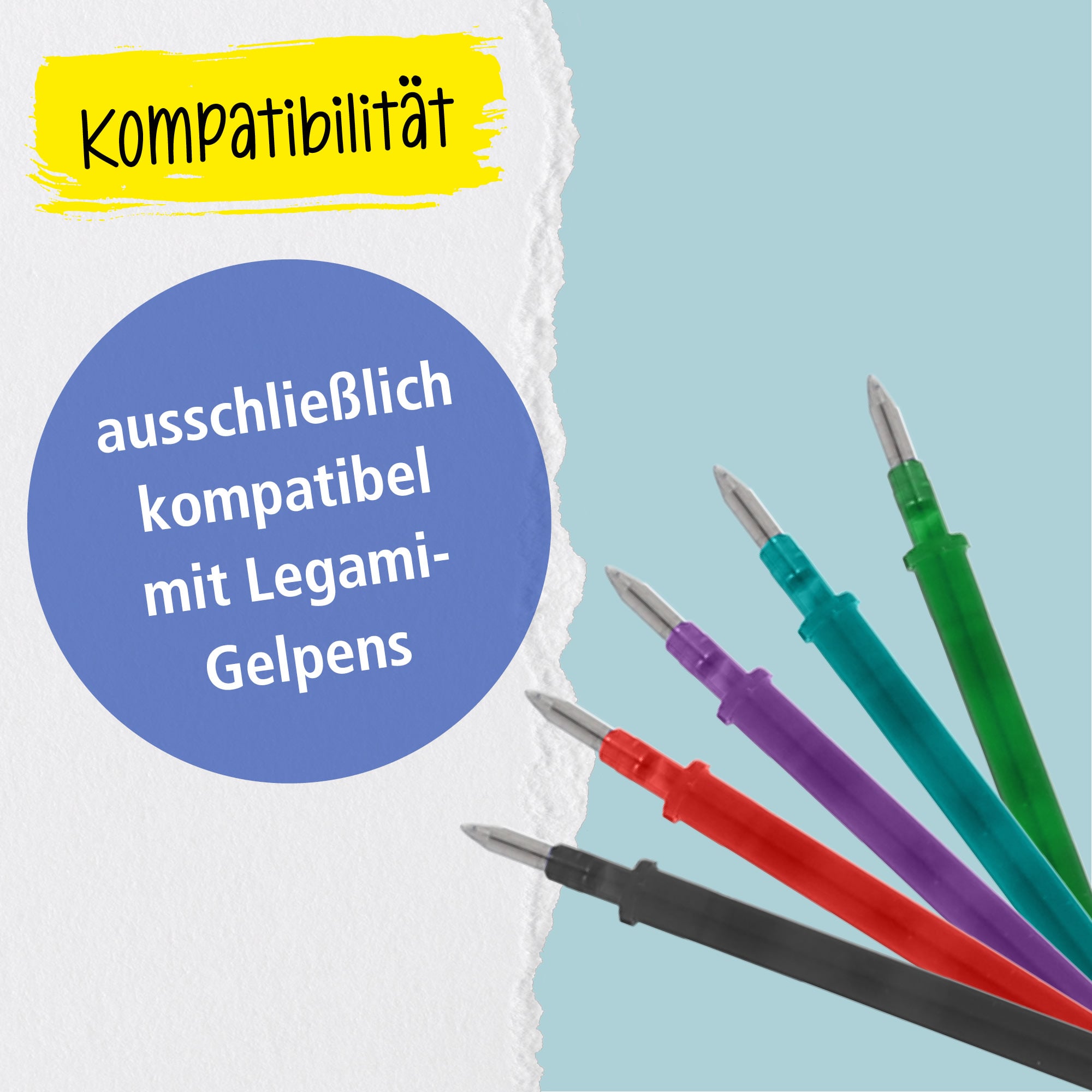 Ersatzminen für radierbare Legami Gelstifte, Lila, 3 Stück