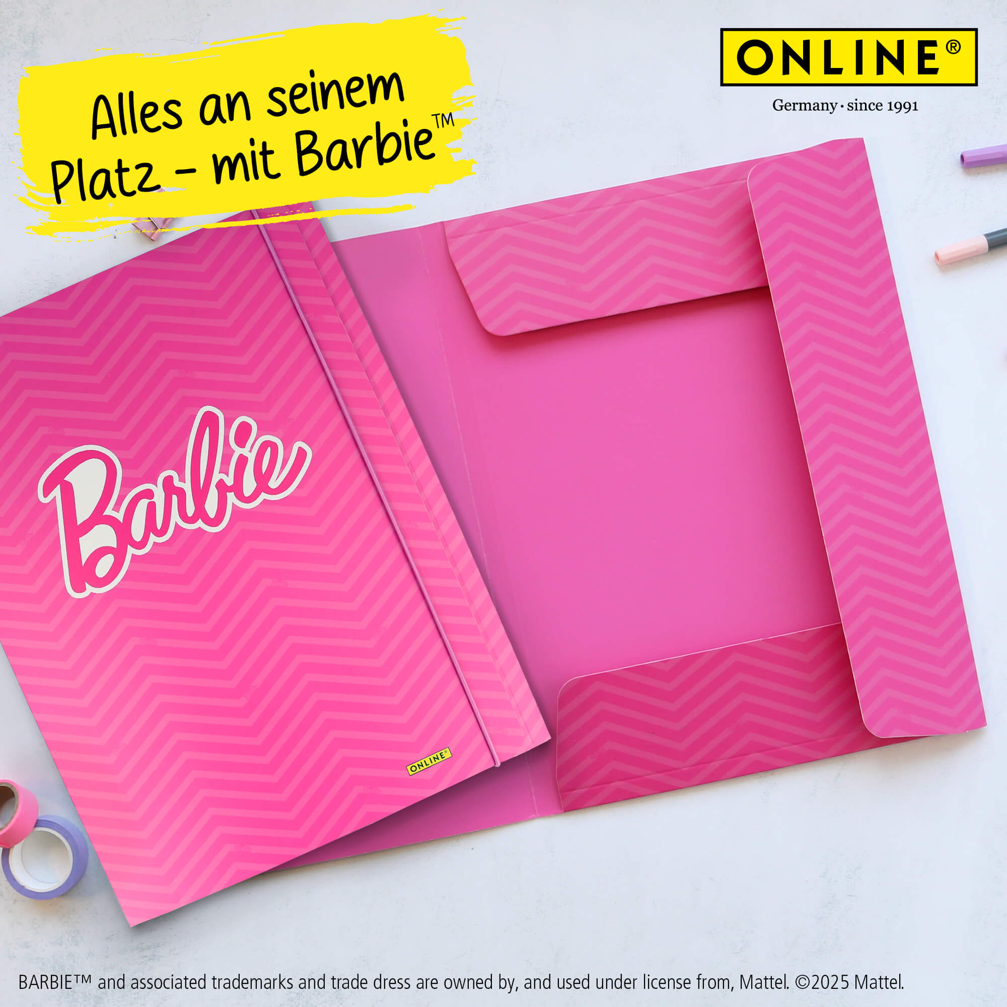 Gummizugmappe DIN A4 Barbie Pink