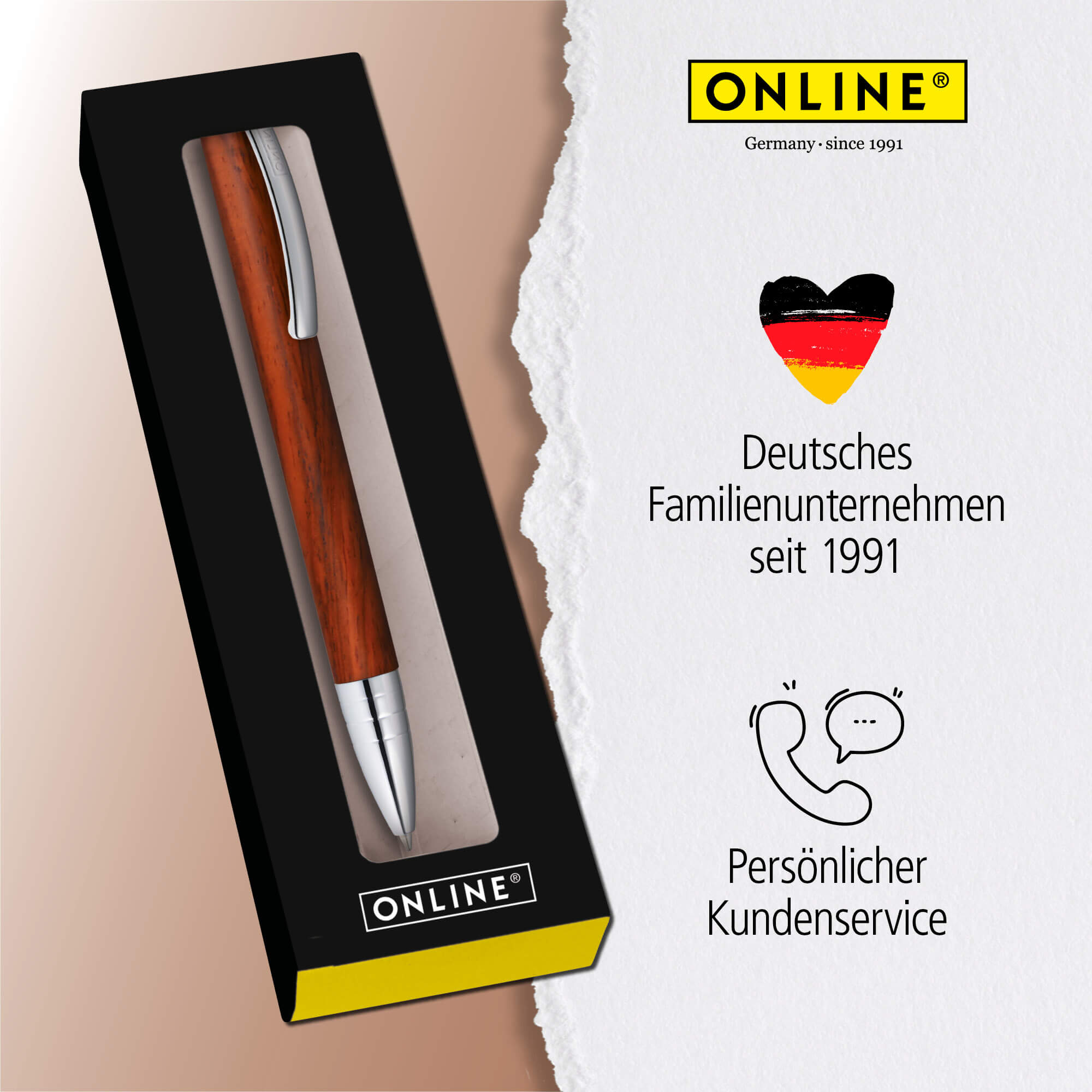 Kugelschreiber Vision Nature Rosewood, in Geschenkbox