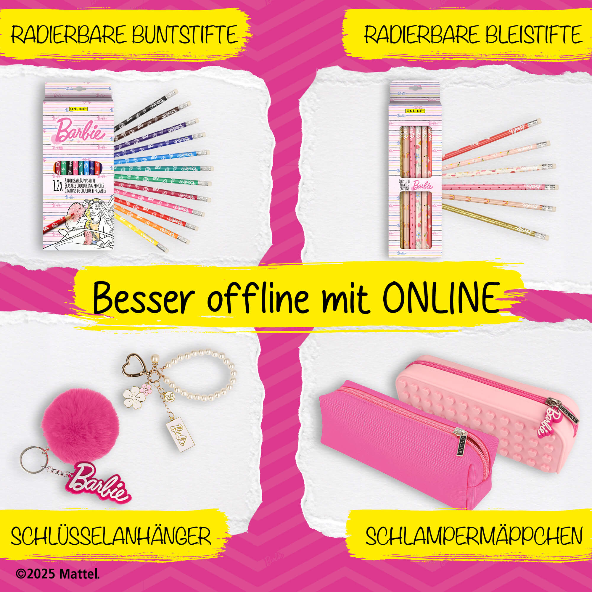 Lipstick Radierer, 2er Pack, Barbie