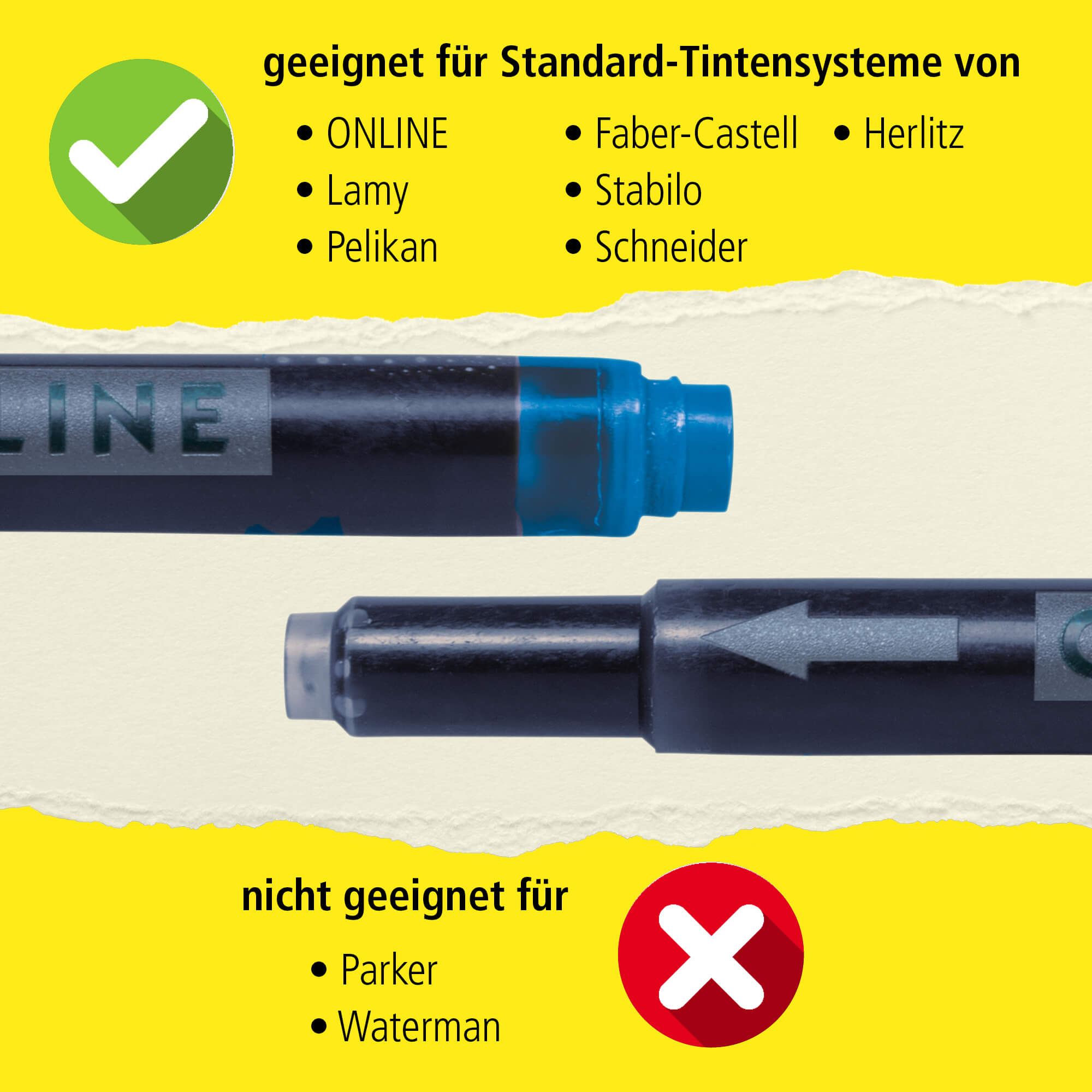 10x Kombi-Tintenpatrone blau
