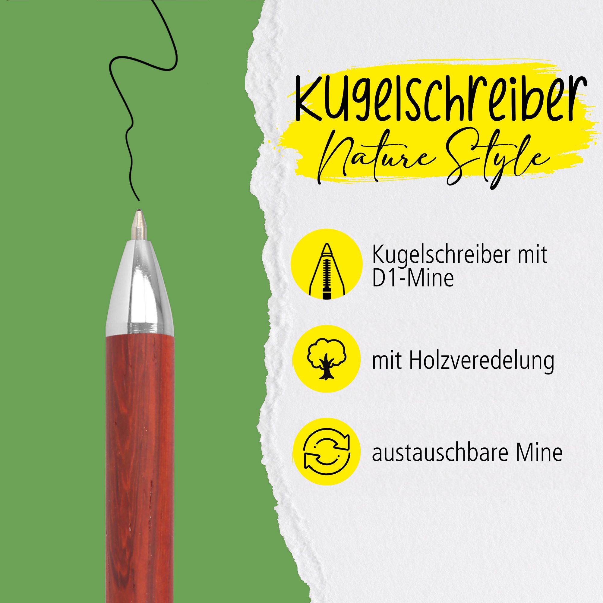 Kugelschreiber Nature Style Rosewood